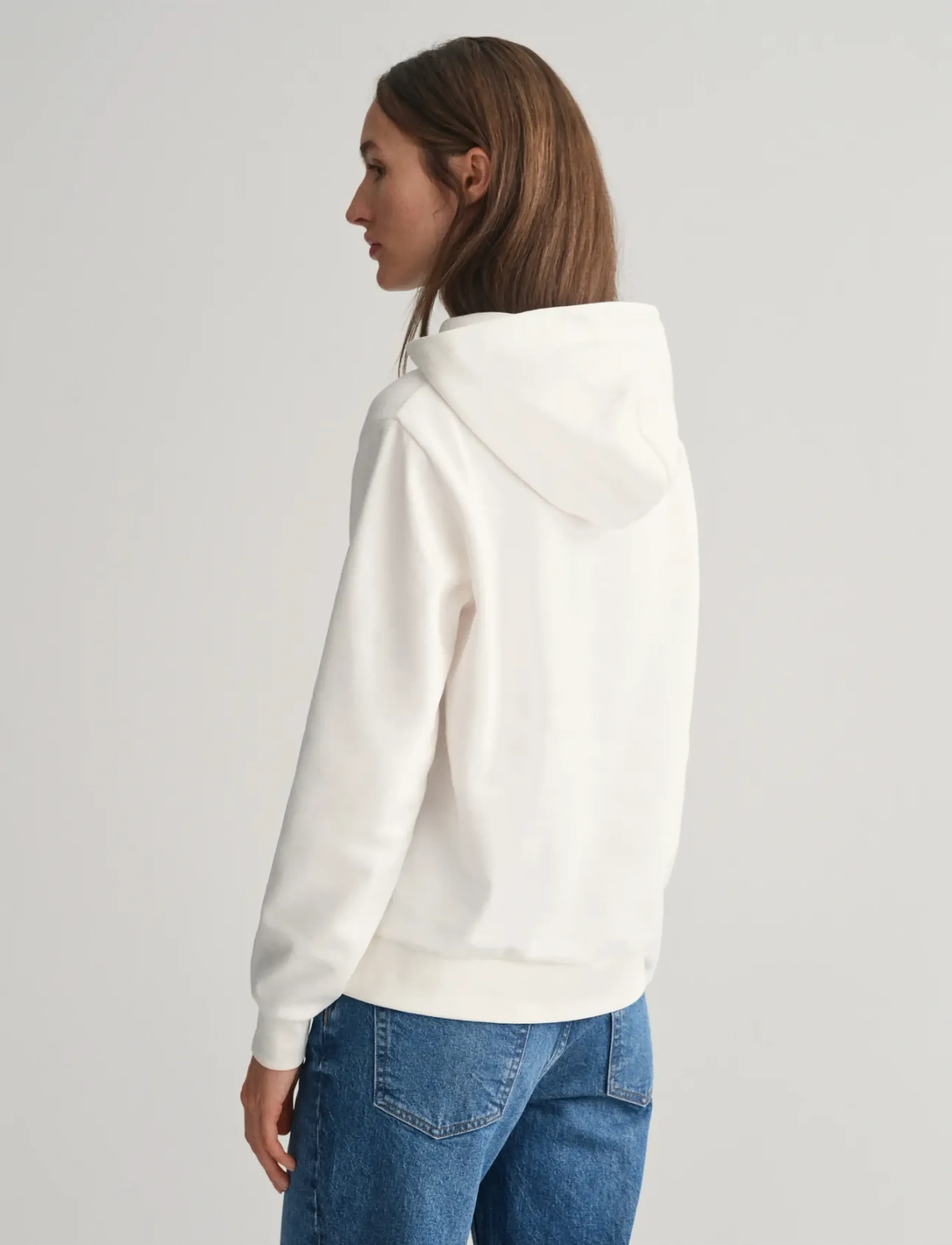 GANT - REG PRINTED GRAPHIC HOODIE - eggshell - 3