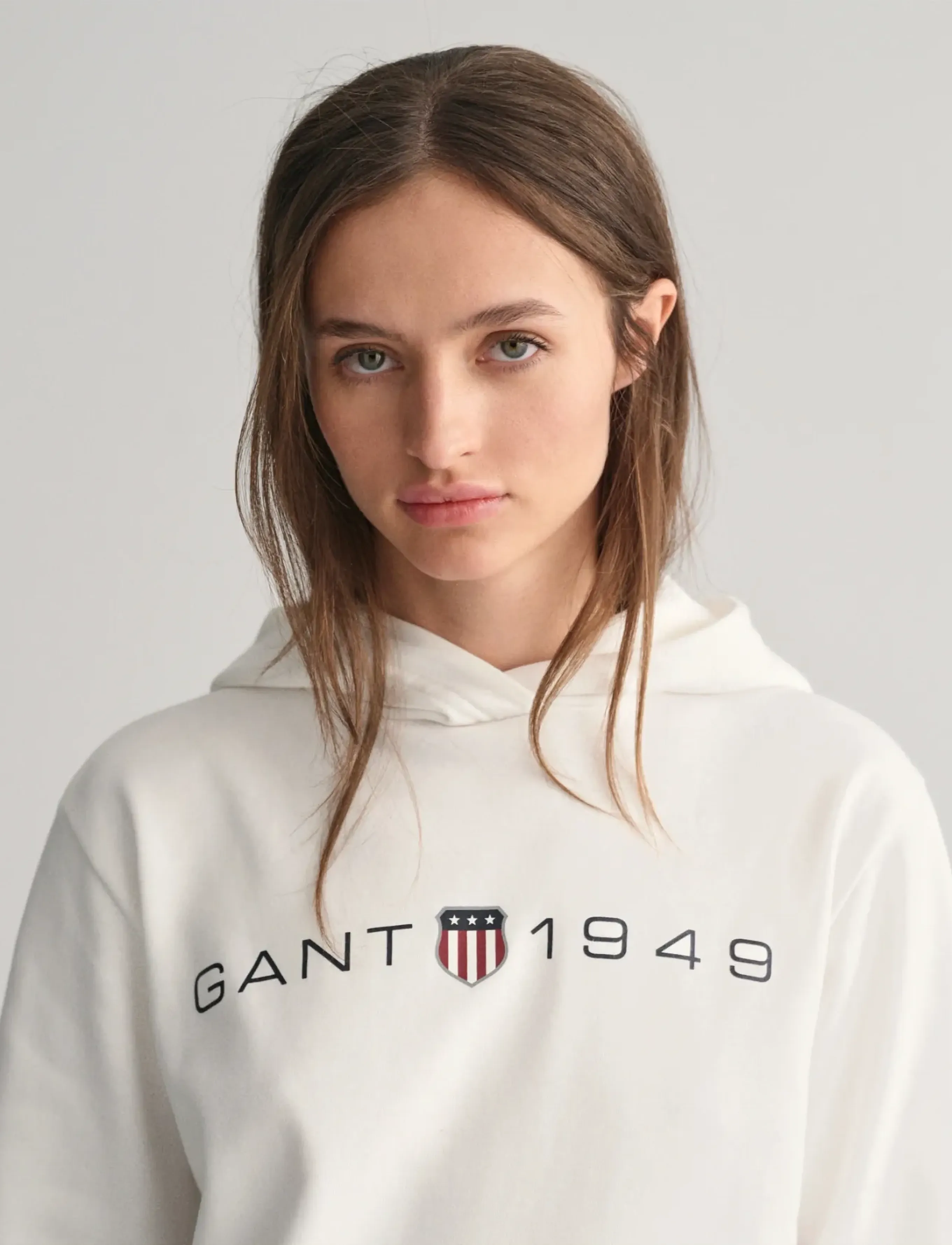 GANT - REG PRINTED GRAPHIC HOODIE - eggshell - 4