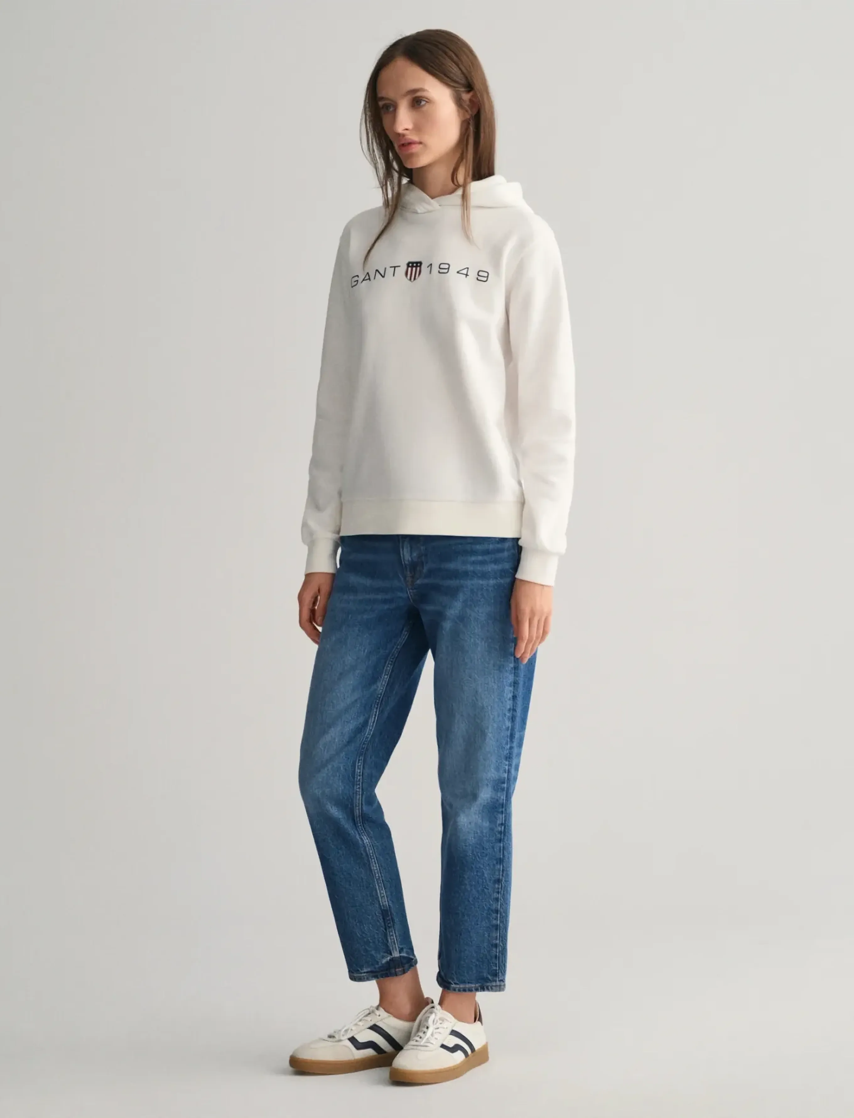 GANT - REG PRINTED GRAPHIC HOODIE - eggshell - 5