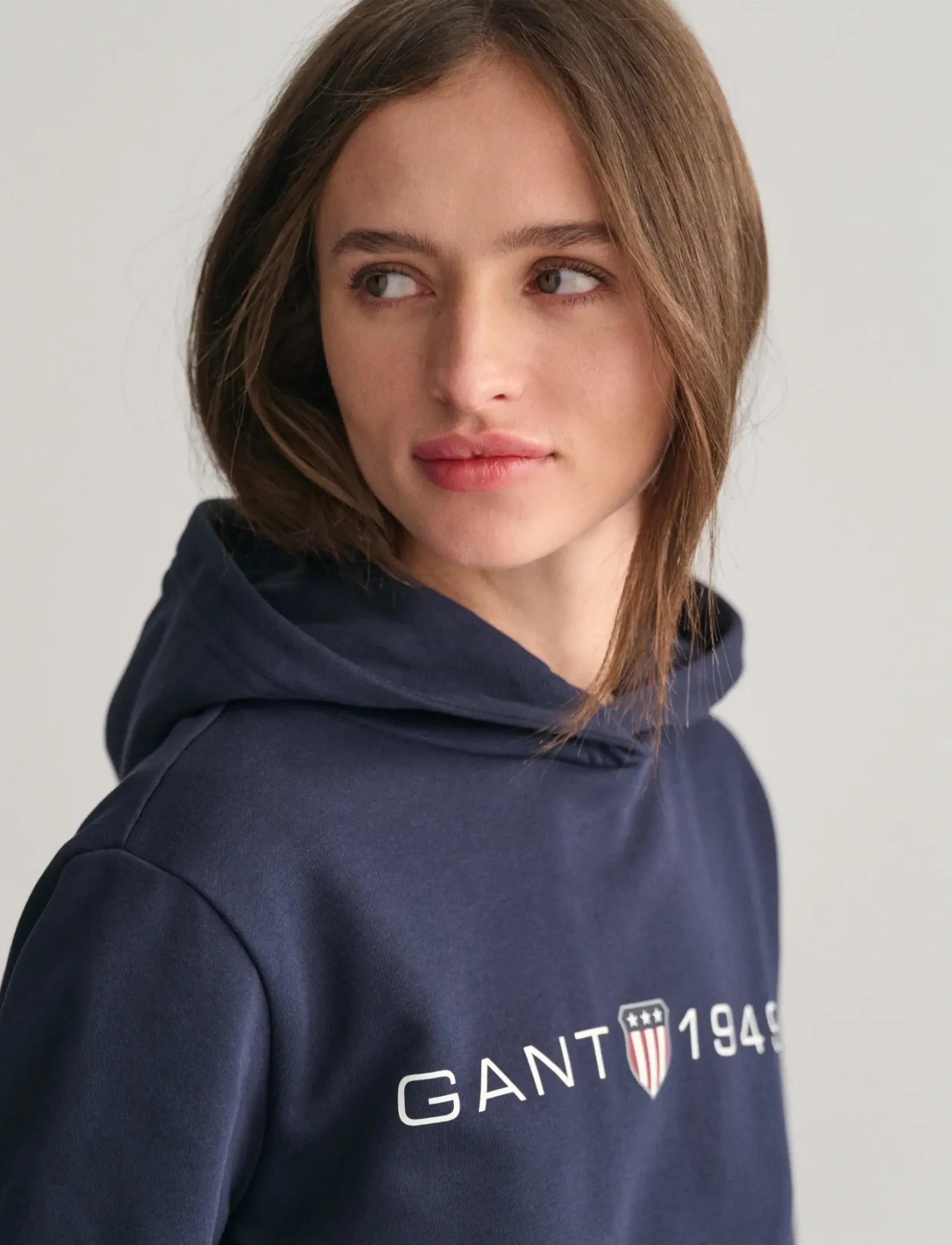 GANT - REG PRINTED GRAPHIC HOODIE - evening blue - 4