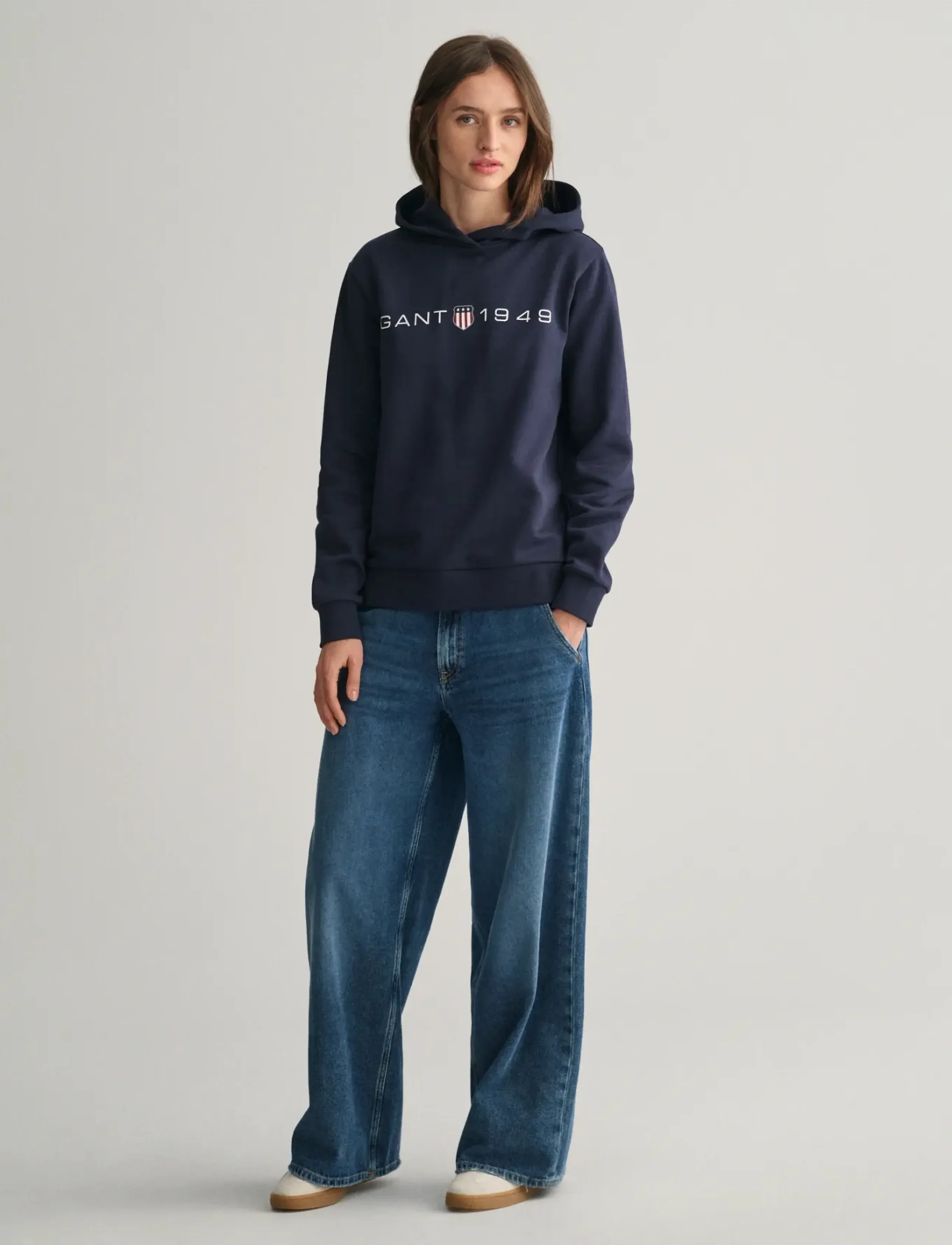 GANT - REG PRINTED GRAPHIC HOODIE - evening blue - 5