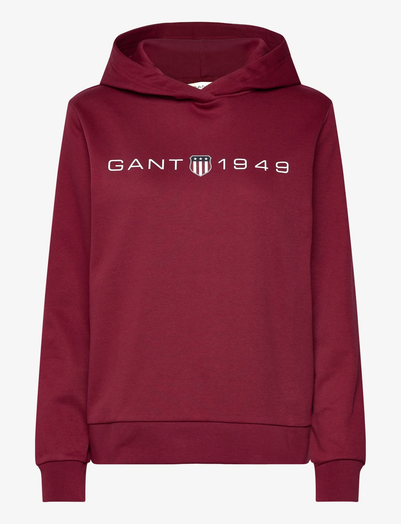 GANT - REG PRINTED GRAPHIC HOODIE - džemperi ar kapuci - plumped red - 0