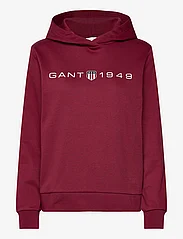 GANT - REG PRINTED GRAPHIC HOODIE - džemperi ar kapuci - plumped red - 0