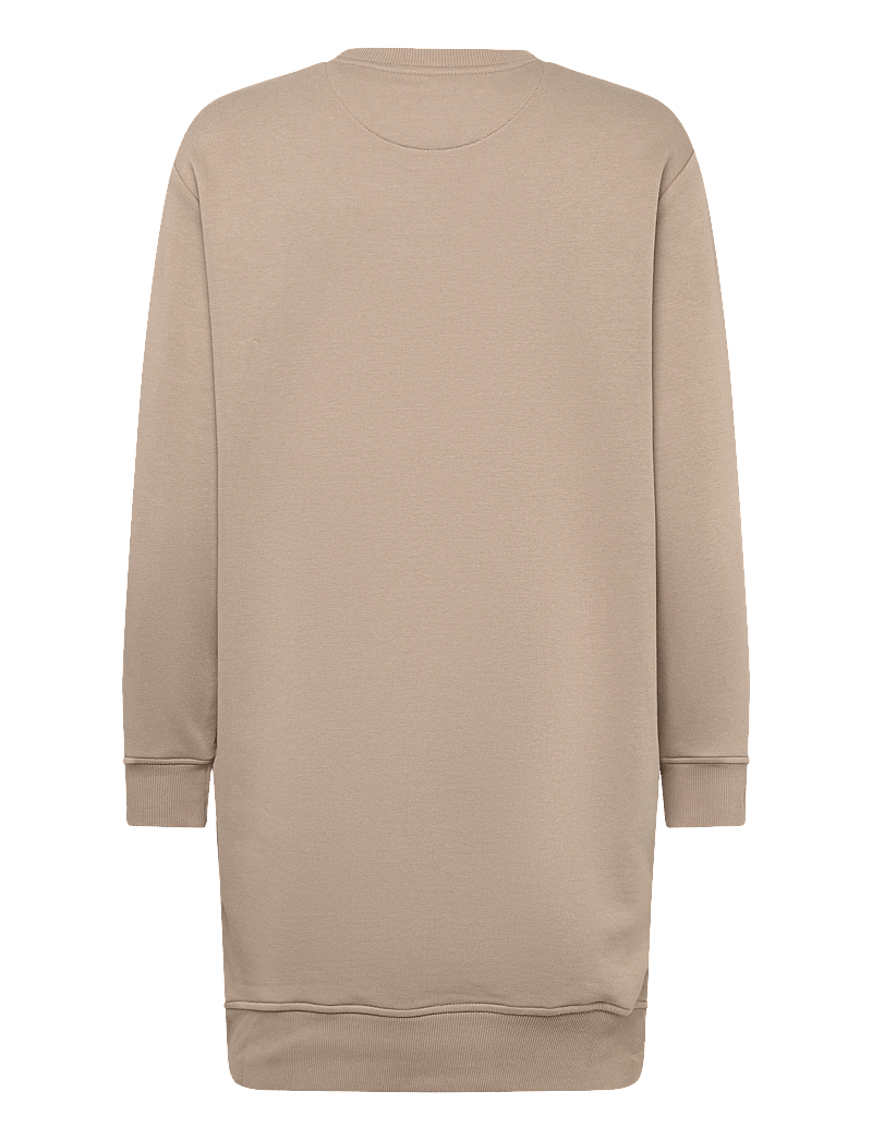 GANT - SHIELD C-NECK SWEAT DRESS - korte kjoler - taupe beige - 1
