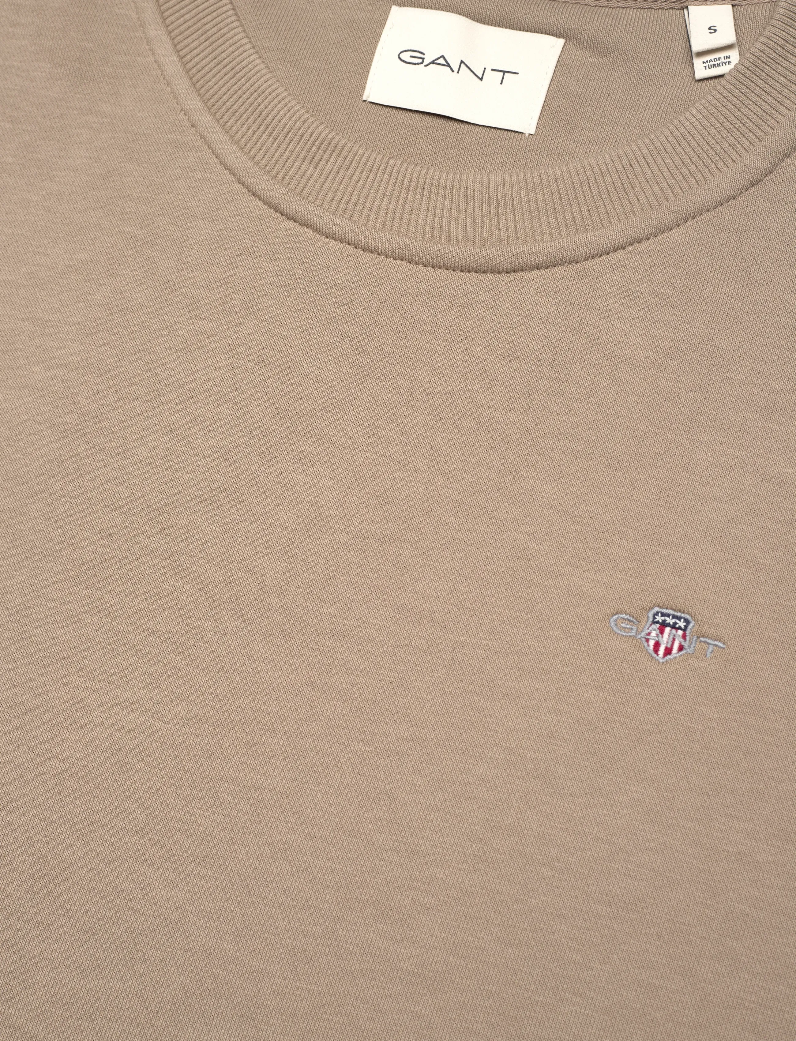 Gant - SHIELD C-NECK SWEAT DRESS - minikleidid - taupe beige - 2
