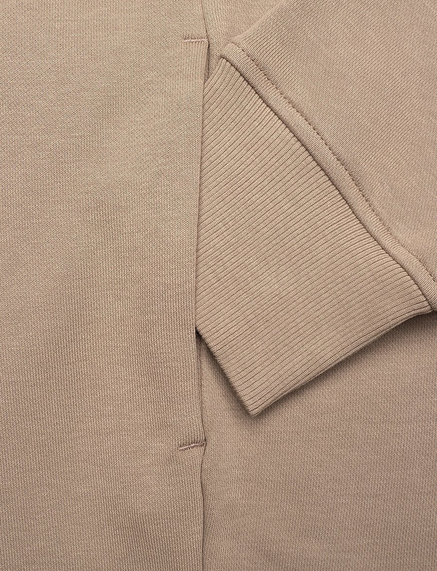 Gant - SHIELD C-NECK SWEAT DRESS - korta klänningar - taupe beige - 3