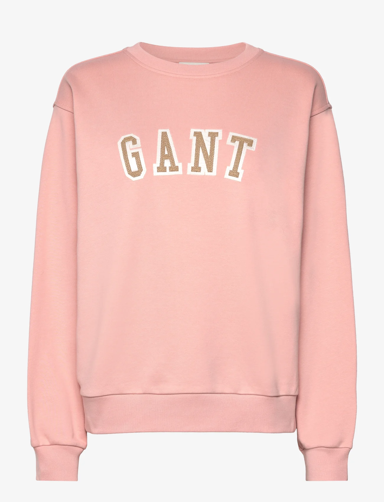 GANT - LOGO C-NECK SWEAT - sweatshirts & huvtröjor - dusty rose - 0