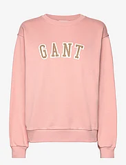 GANT - LOGO C-NECK SWEAT - sportiska stila džemperi un džemperi ar kapuci - dusty rose - 0