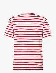 GANT - STRIPED SS T-SHIRT - t-shirts - bright red - 1