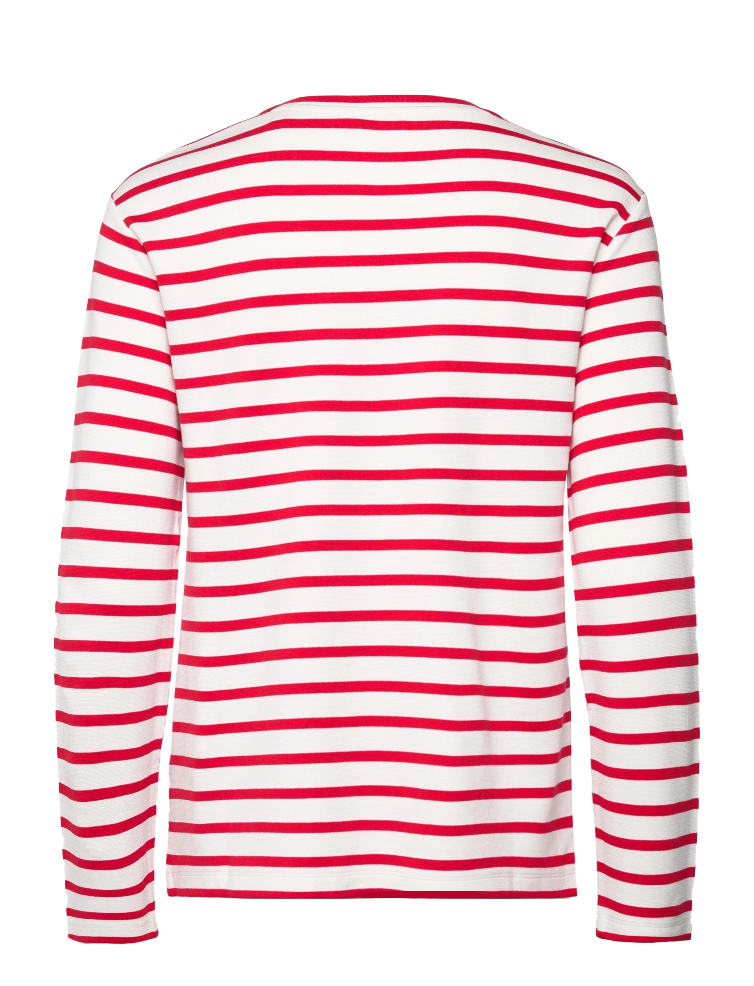 GANT - STRIPED LS T-SHIRT - bright red - 1