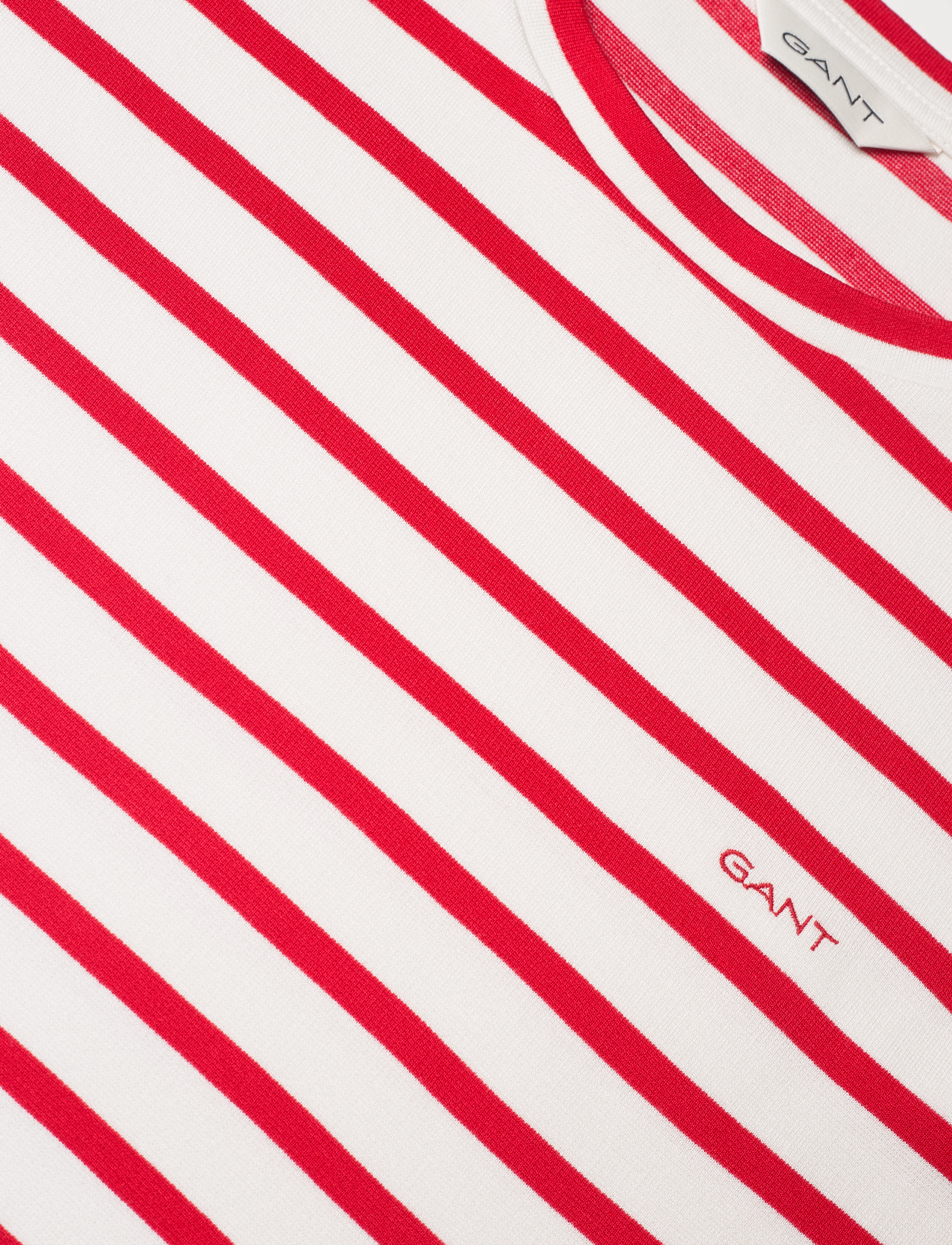 GANT - STRIPED LS T-SHIRT - bright red - 2