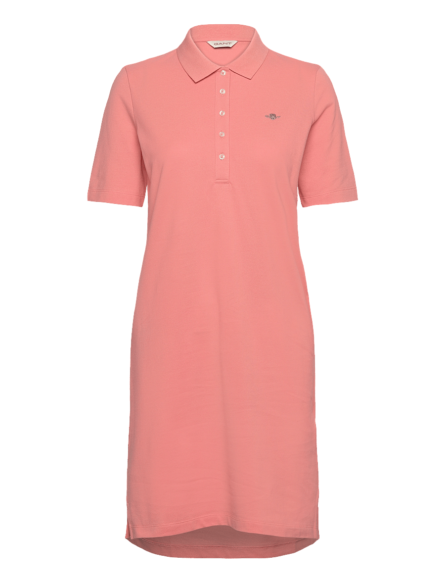Gant - SLIM SHIELD SS PIQUE POLO DRESS - peachy pink - 1