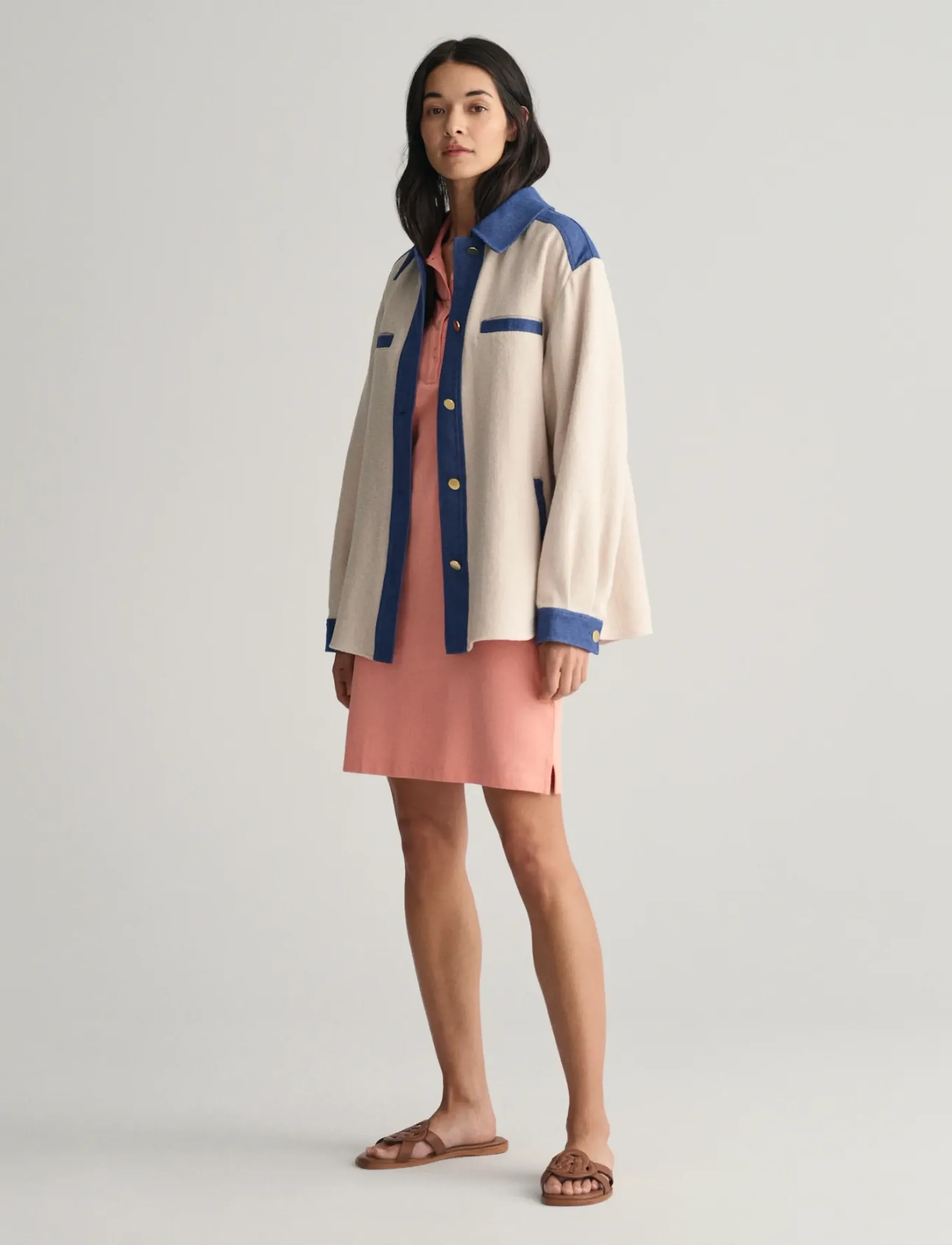 Gant - SLIM SHIELD SS PIQUE POLO DRESS - peachy pink - 5