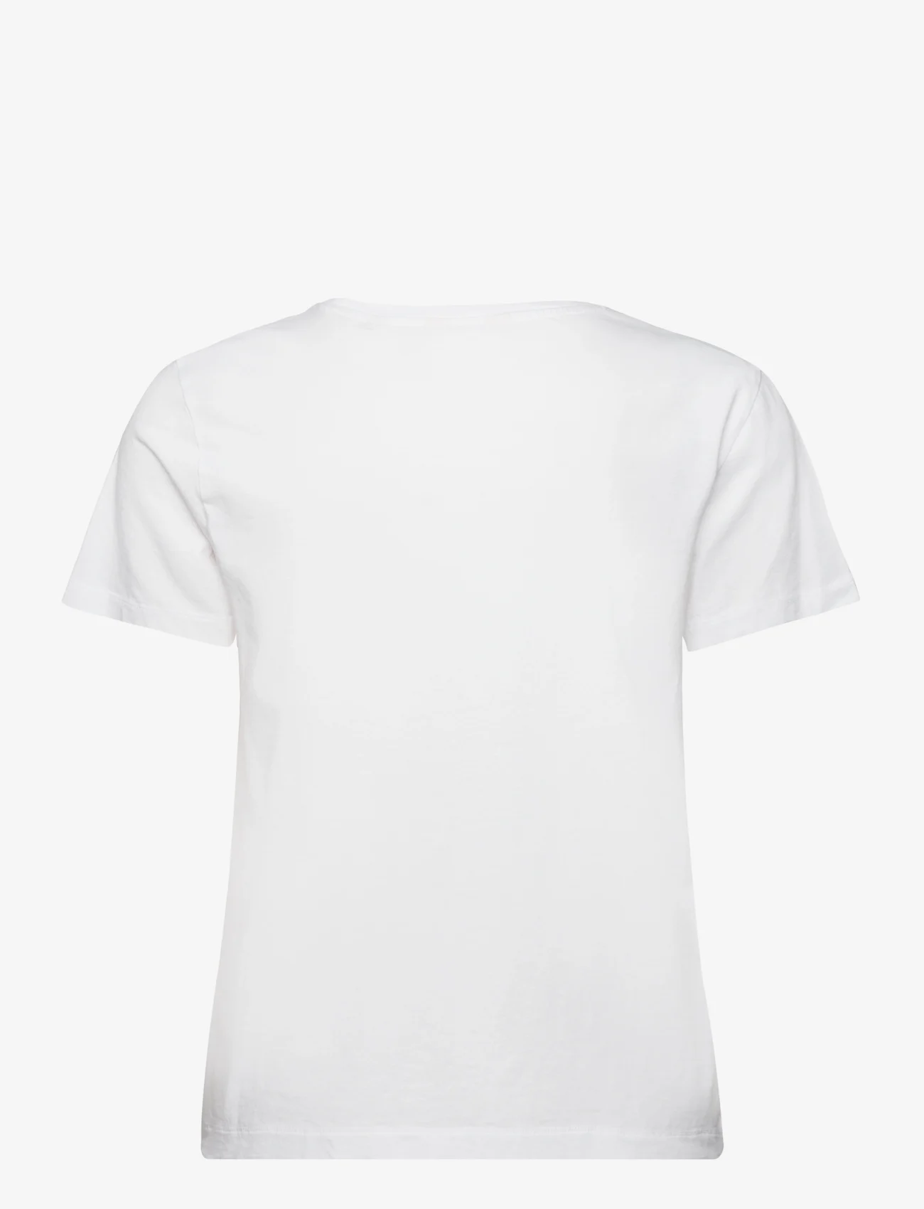 GANT - REG LOGO SS T-SHIRT - t-shirts - white - 1