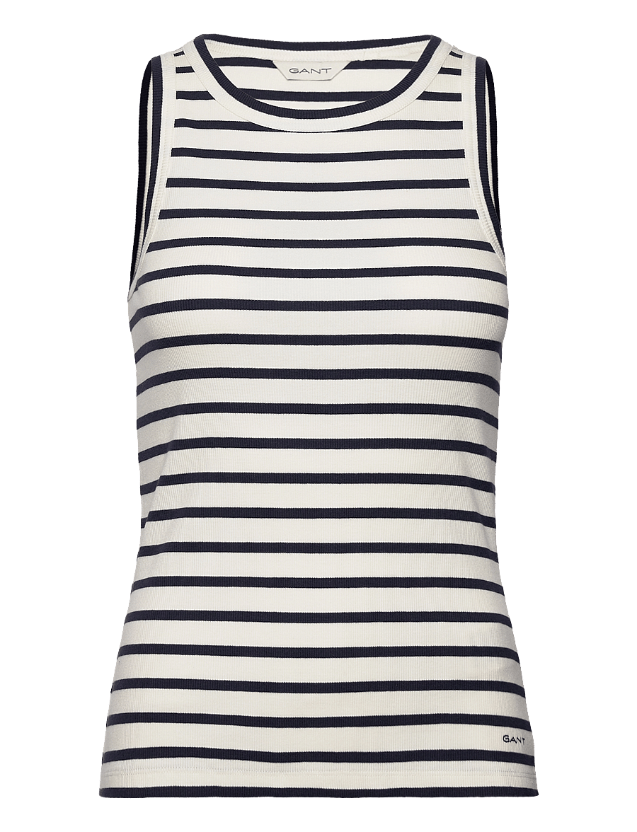 Gant - STRIPED TANK TOP - linnen - eggshell - 1