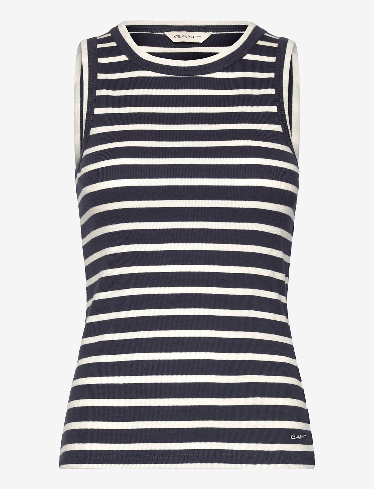 GANT - STRIPED TANK TOP - sleeveless tops - evening blue - 1