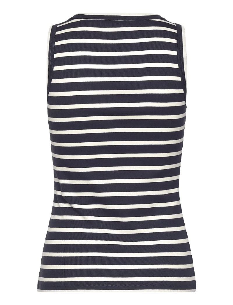 Gant - STRIPED TANK TOP - mouwloze tops - evening blue - 2