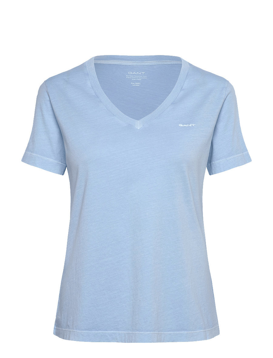 Gant - REG SUNFADED SS V-NECK T-SHIRT - t-shirts - fresh blue - 0