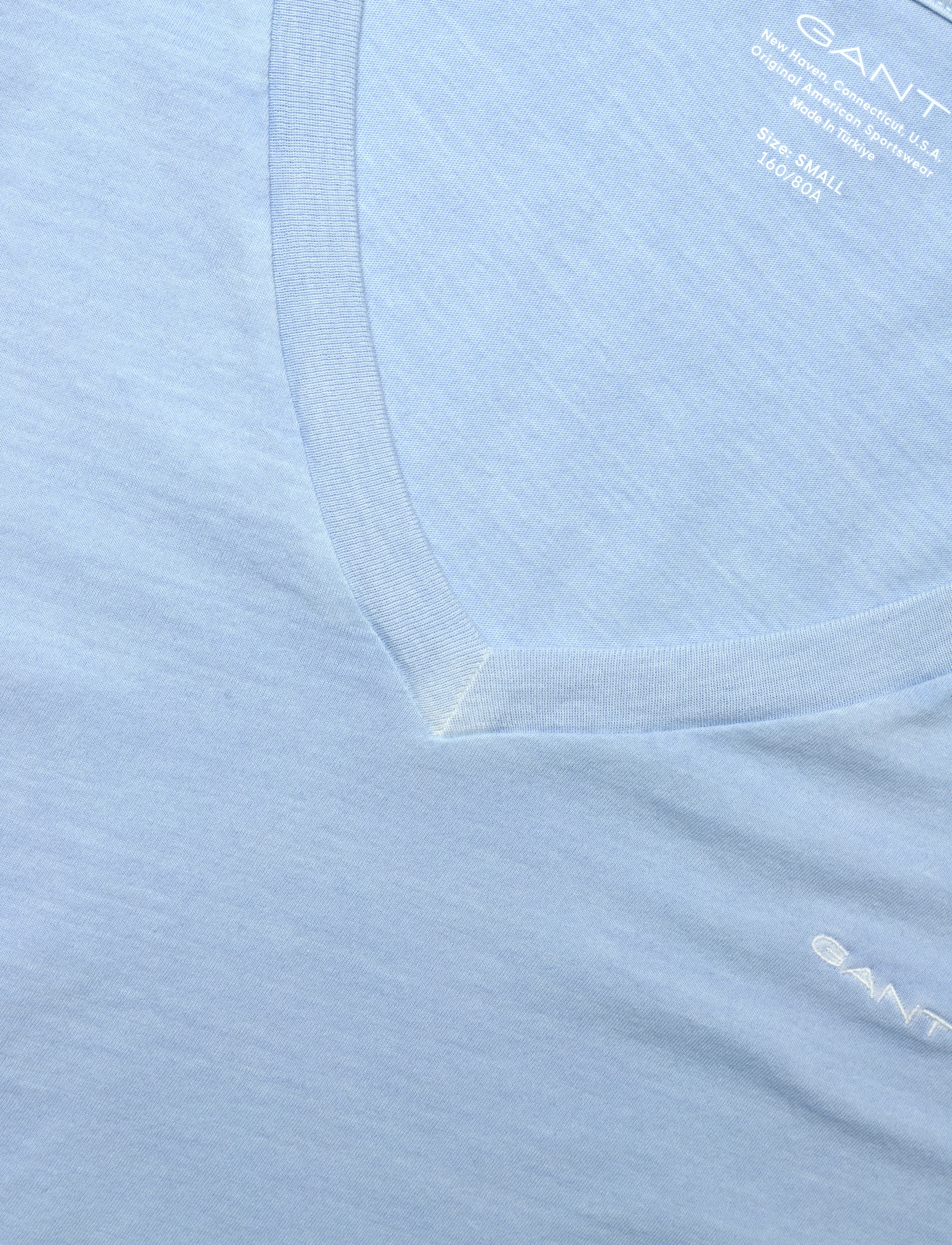 Gant - REG SUNFADED SS V-NECK T-SHIRT - t-shirts - fresh blue - 2