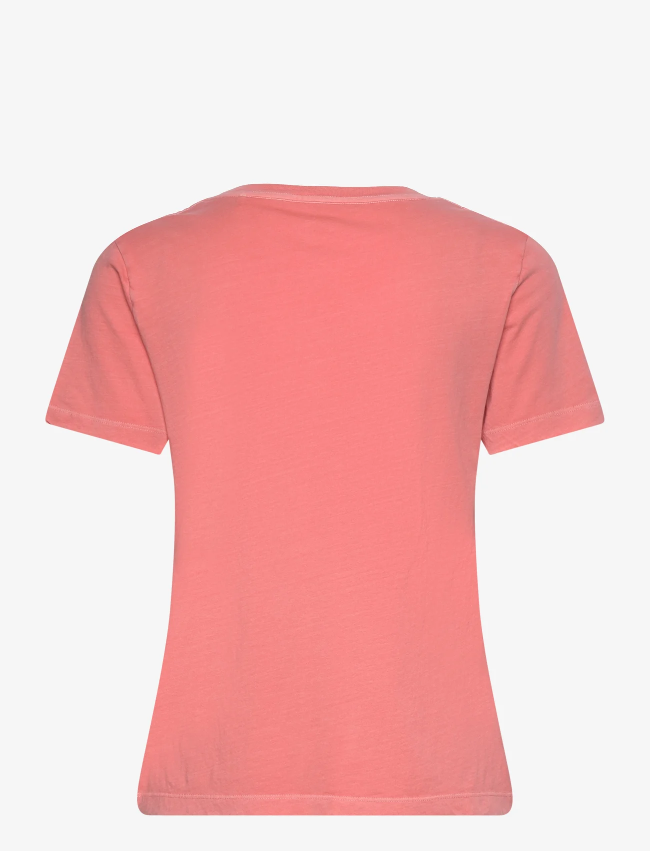 GANT - REG SUNFADED SS V-NECK T-SHIRT - t-shirts - peachy pink - 1