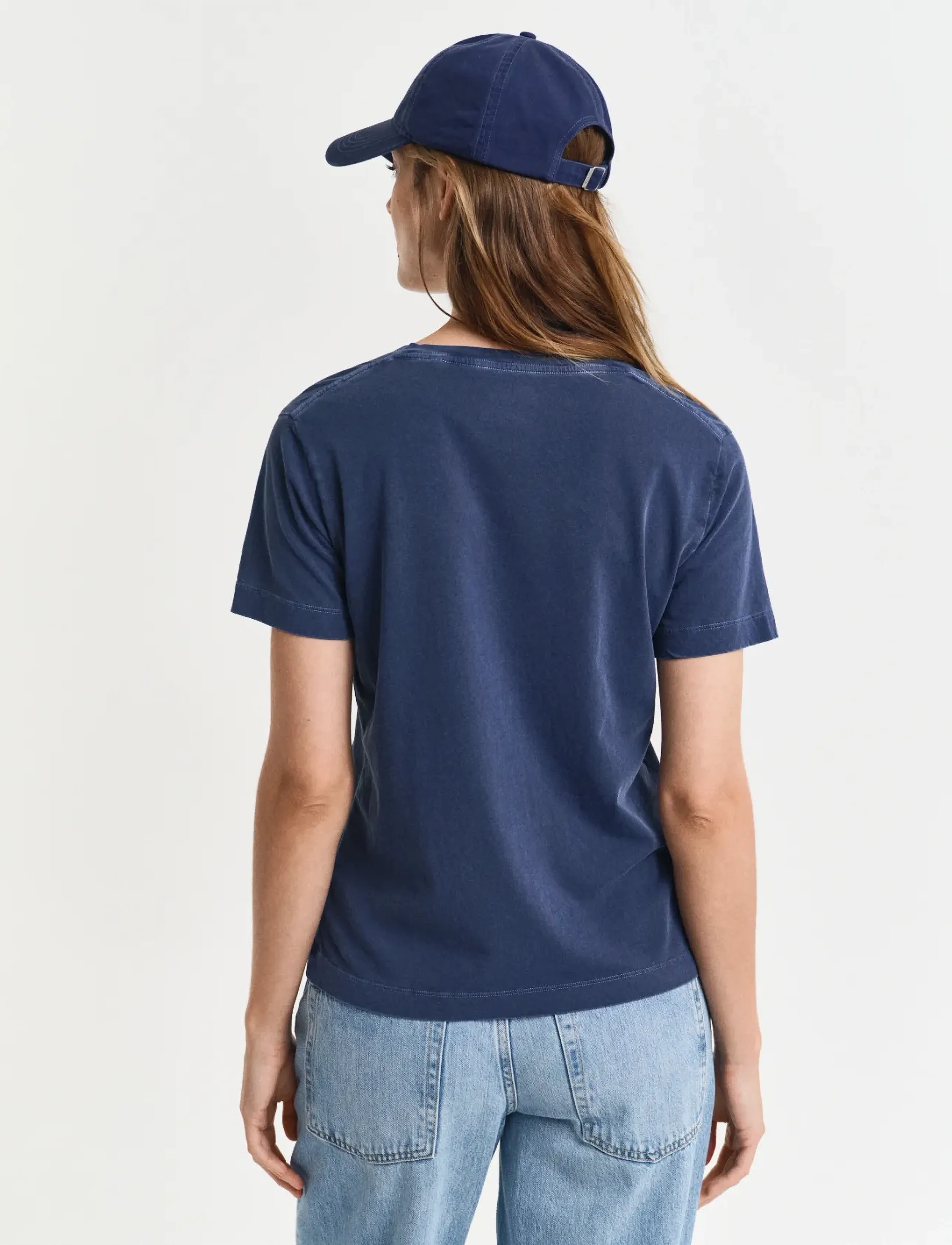 Gant - REG SUNFADED SS V-NECK T-SHIRT - t-shirts - persian blue - 3