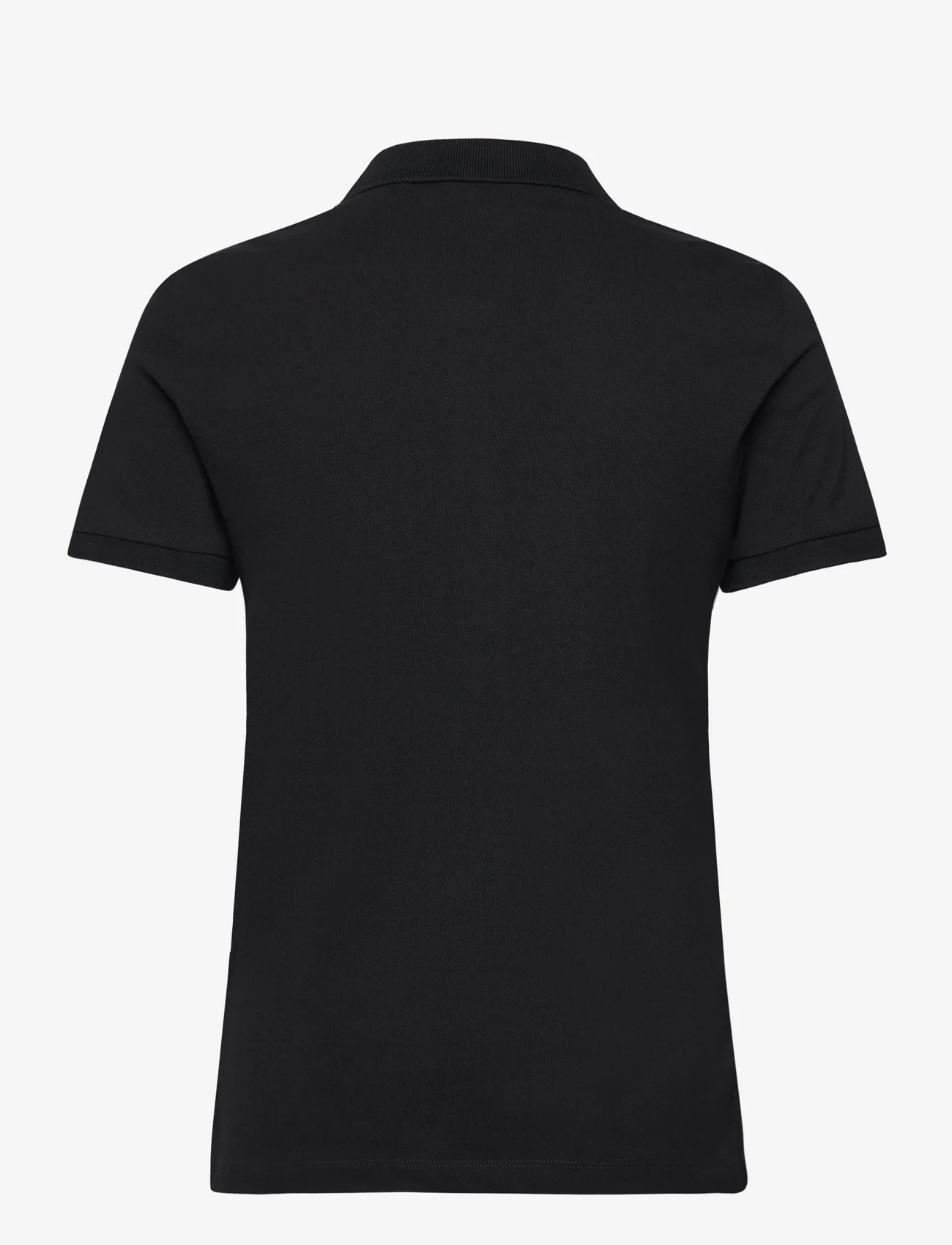 GANT - SLIM SHEILD CAP SLEEVE PIQUE POLO - polo shirts - black - 1