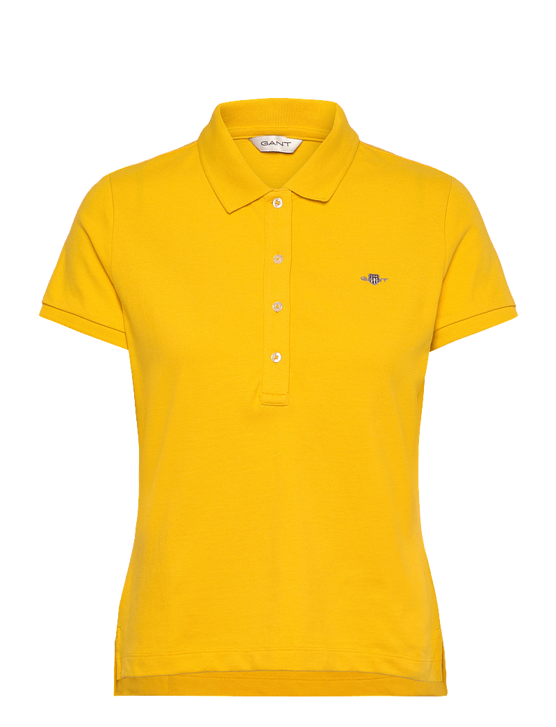 GANT - SLIM SHEILD CAP SLEEVE PIQUE POLO - pikéer - daffodil yellow - 0