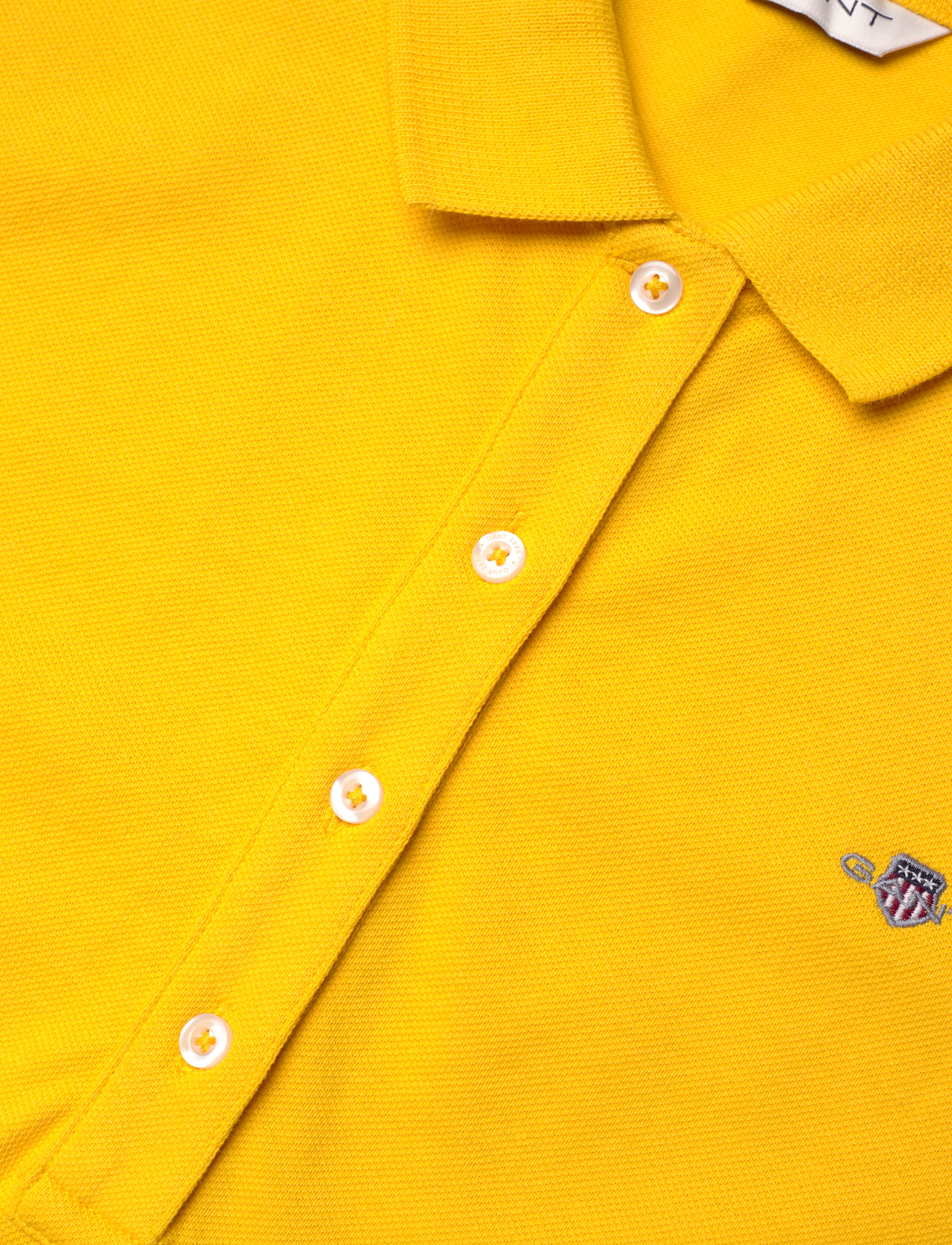 Gant - SLIM SHEILD CAP SLEEVE PIQUE POLO - polos - daffodil yellow - 2