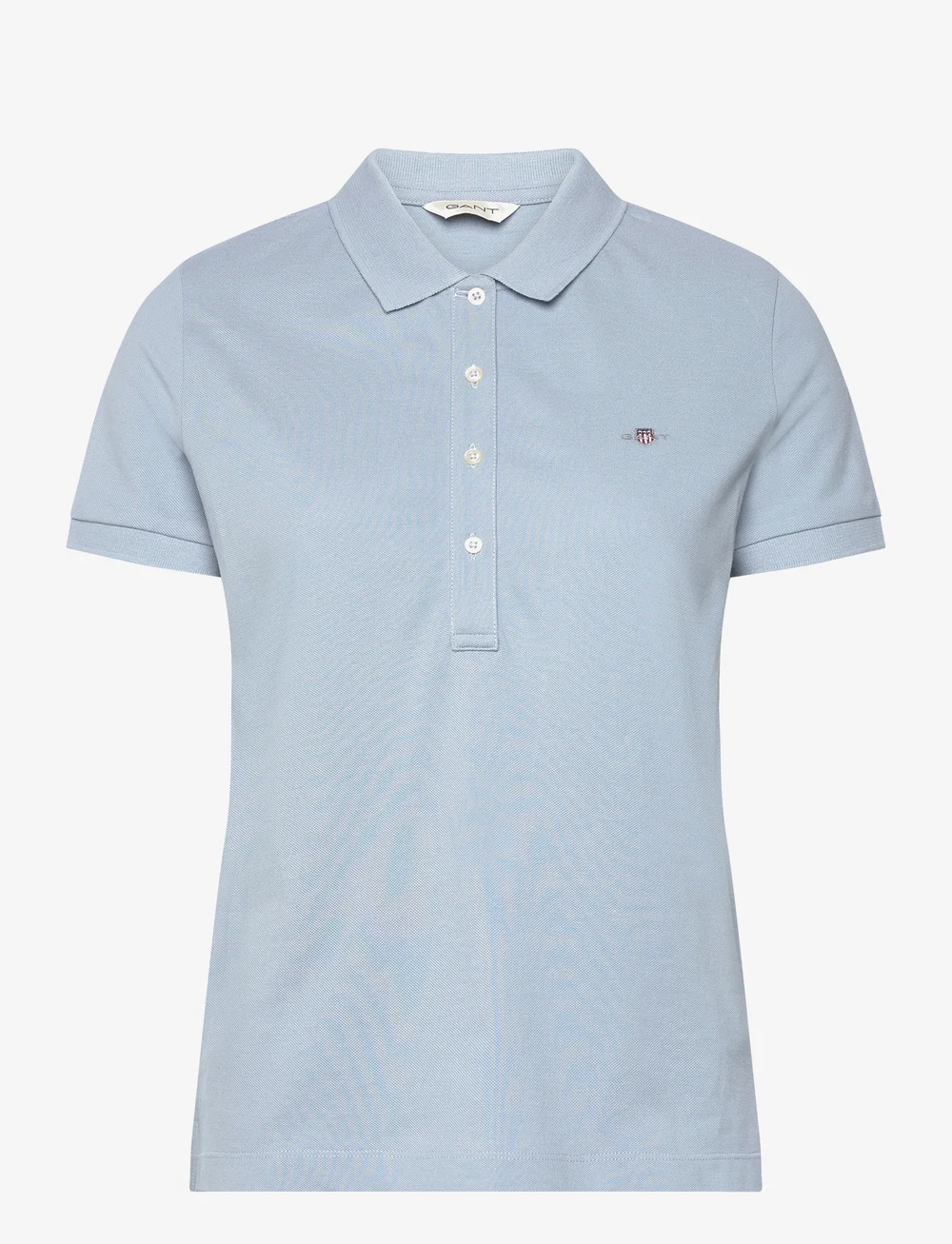 GANT - SLIM SHEILD CAP SLEEVE PIQUE POLO - pikéer - dove blue - 0