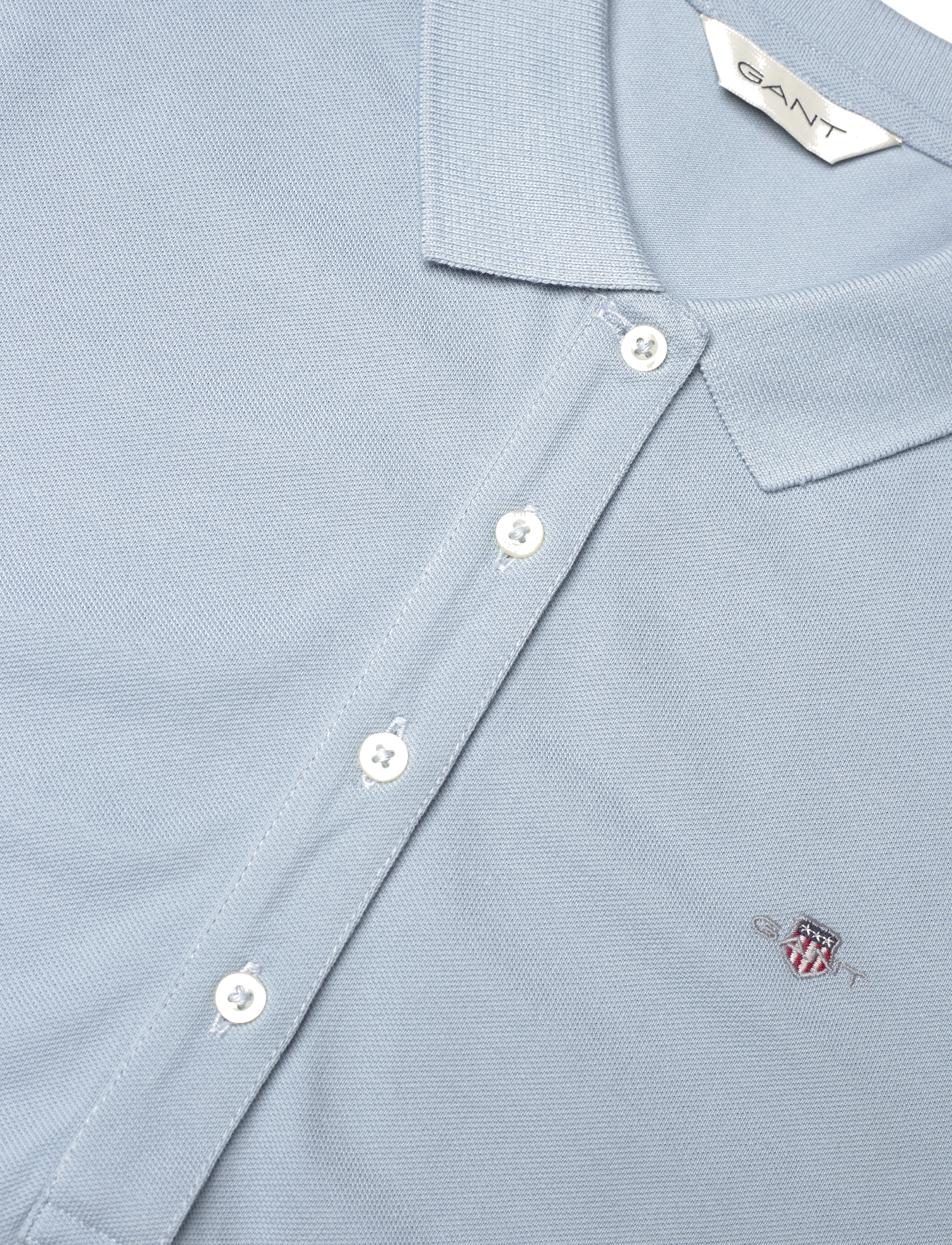 Gant - SLIM SHEILD CAP SLEEVE PIQUE POLO - polo marškinėliai - dove blue - 2