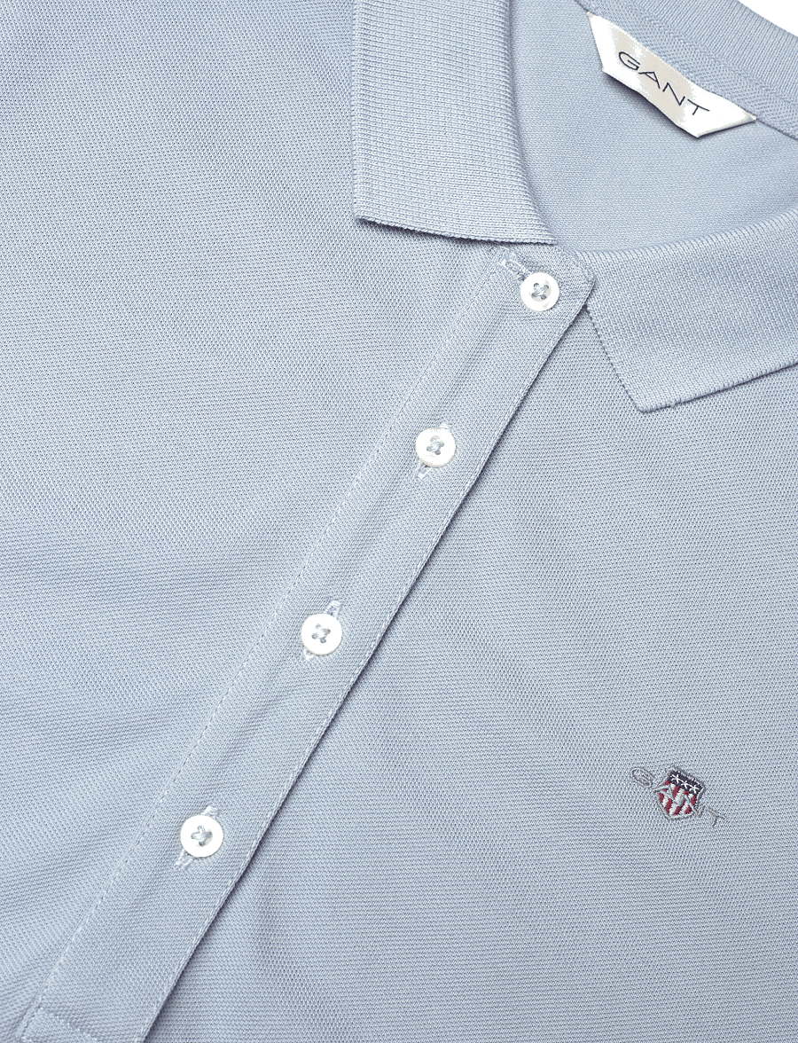 Gant - SLIM SHEILD CAP SLEEVE PIQUE POLO - polo marškinėliai - dove blue - 2