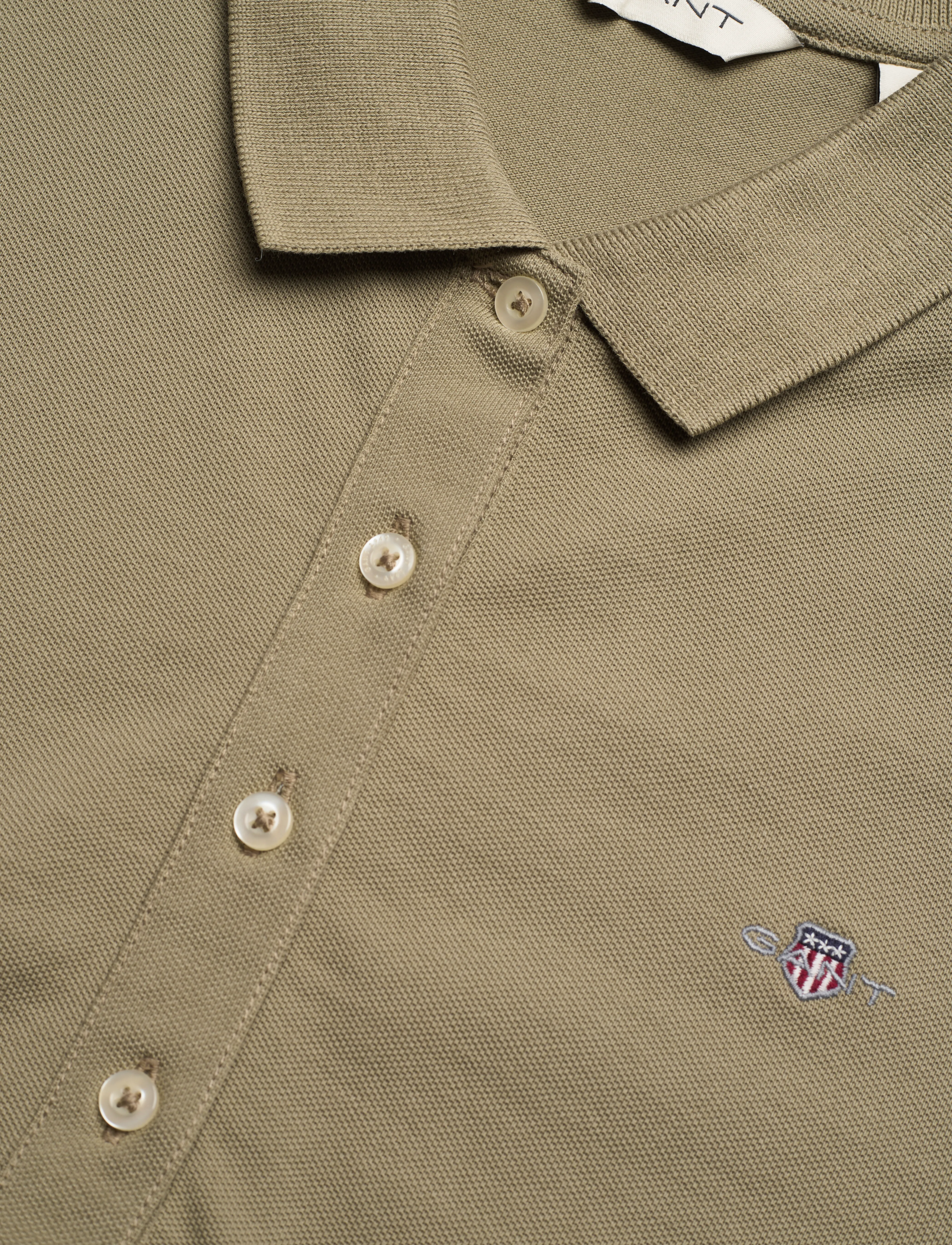 Gant - SLIM SHEILD CAP SLEEVE PIQUE POLO - pikéer - dried clay - 2