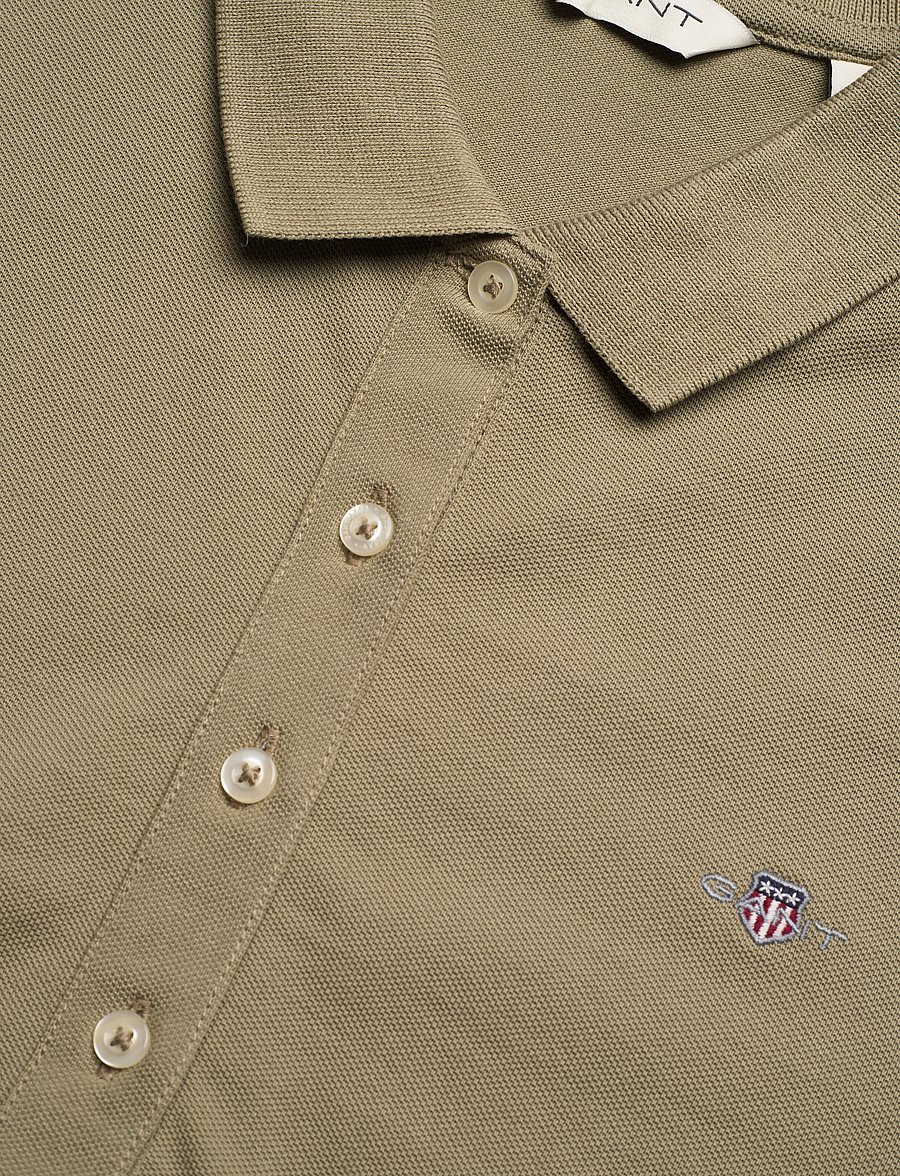 Gant - SLIM SHEILD CAP SLEEVE PIQUE POLO - polosärgid - dried clay - 2
