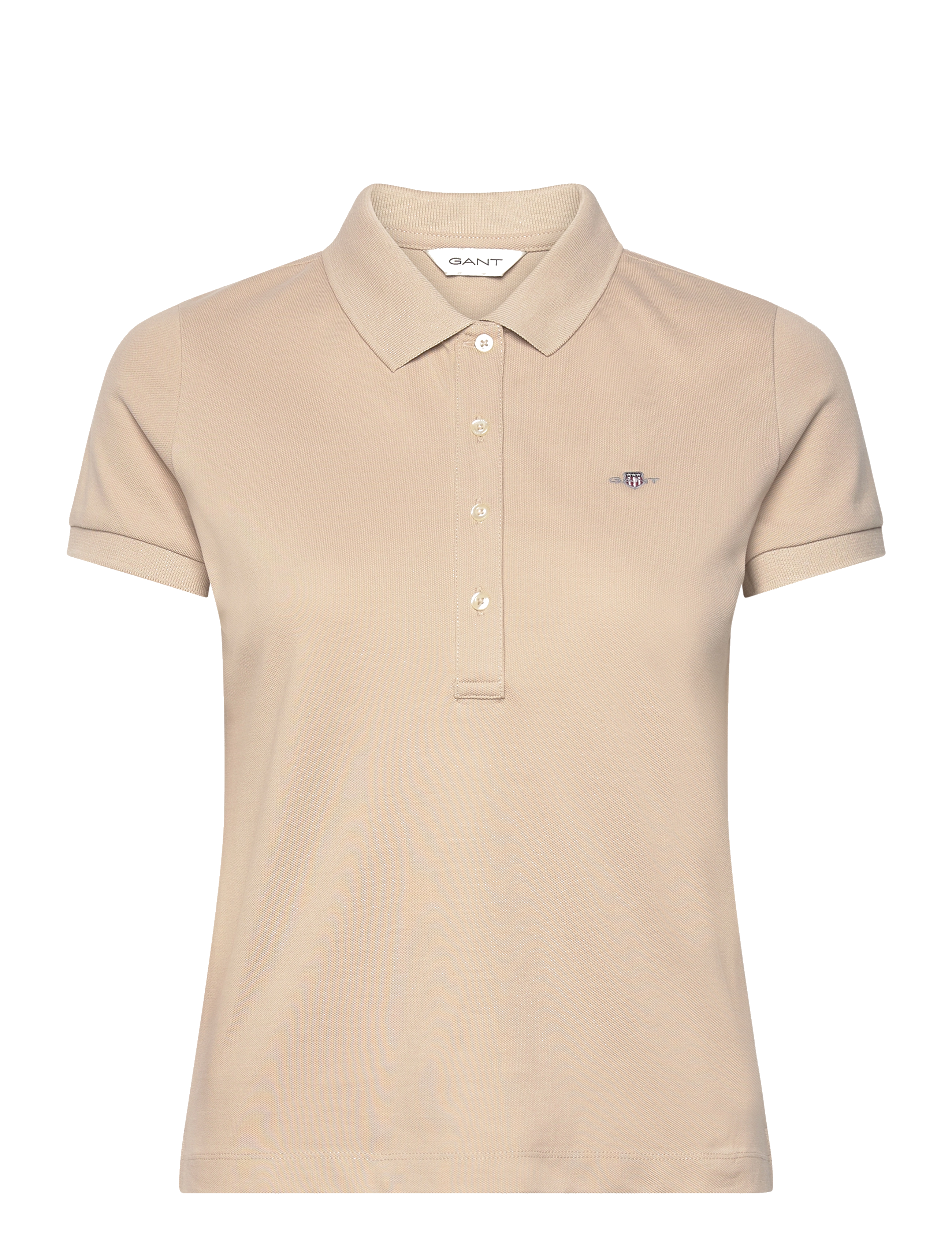Gant SLIM SHEILD CAP SLEEVE PIQUE POLO - Pikéer - DRY SAND / beige