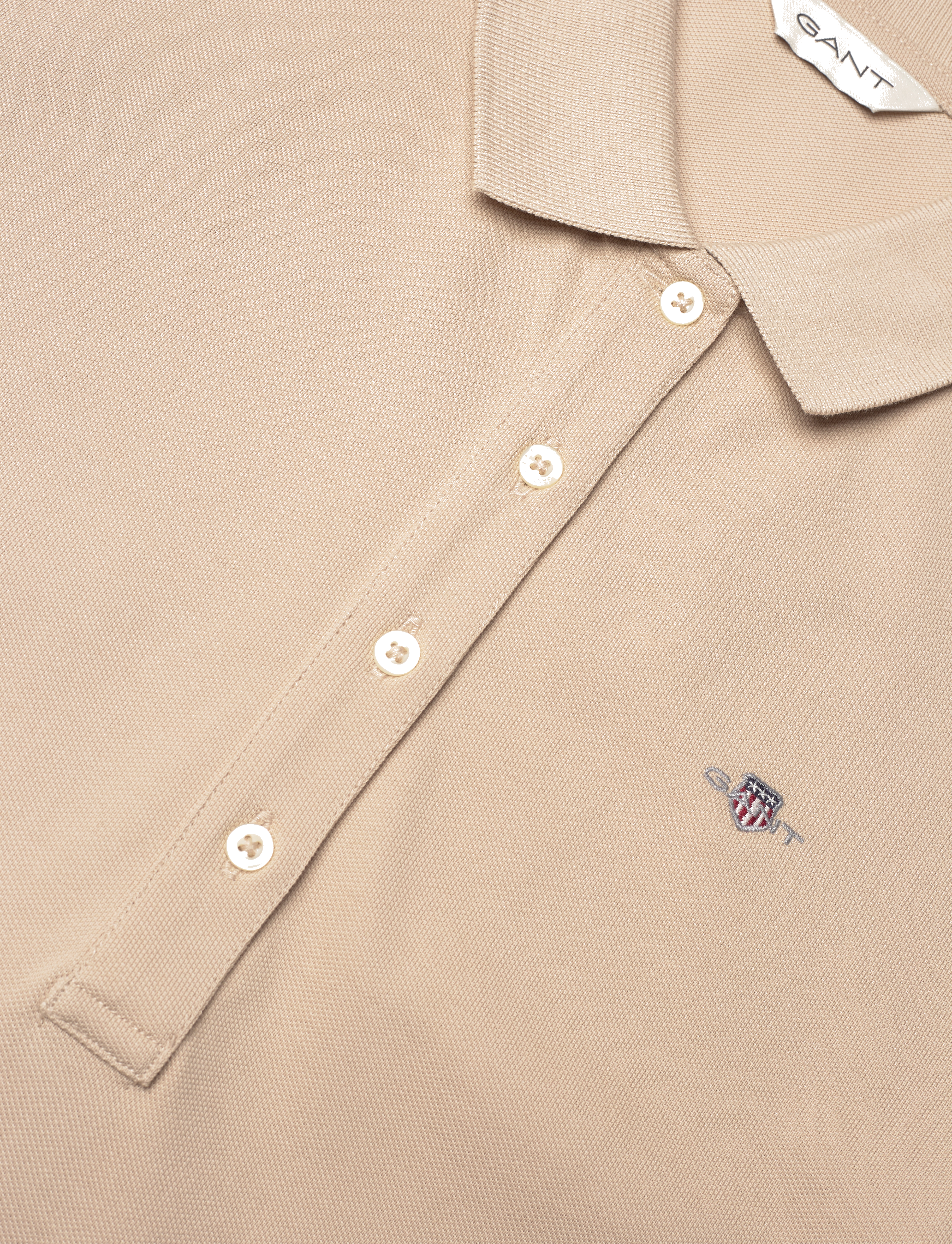 Gant - SLIM SHEILD CAP SLEEVE PIQUE POLO - poloer - dry sand - 2