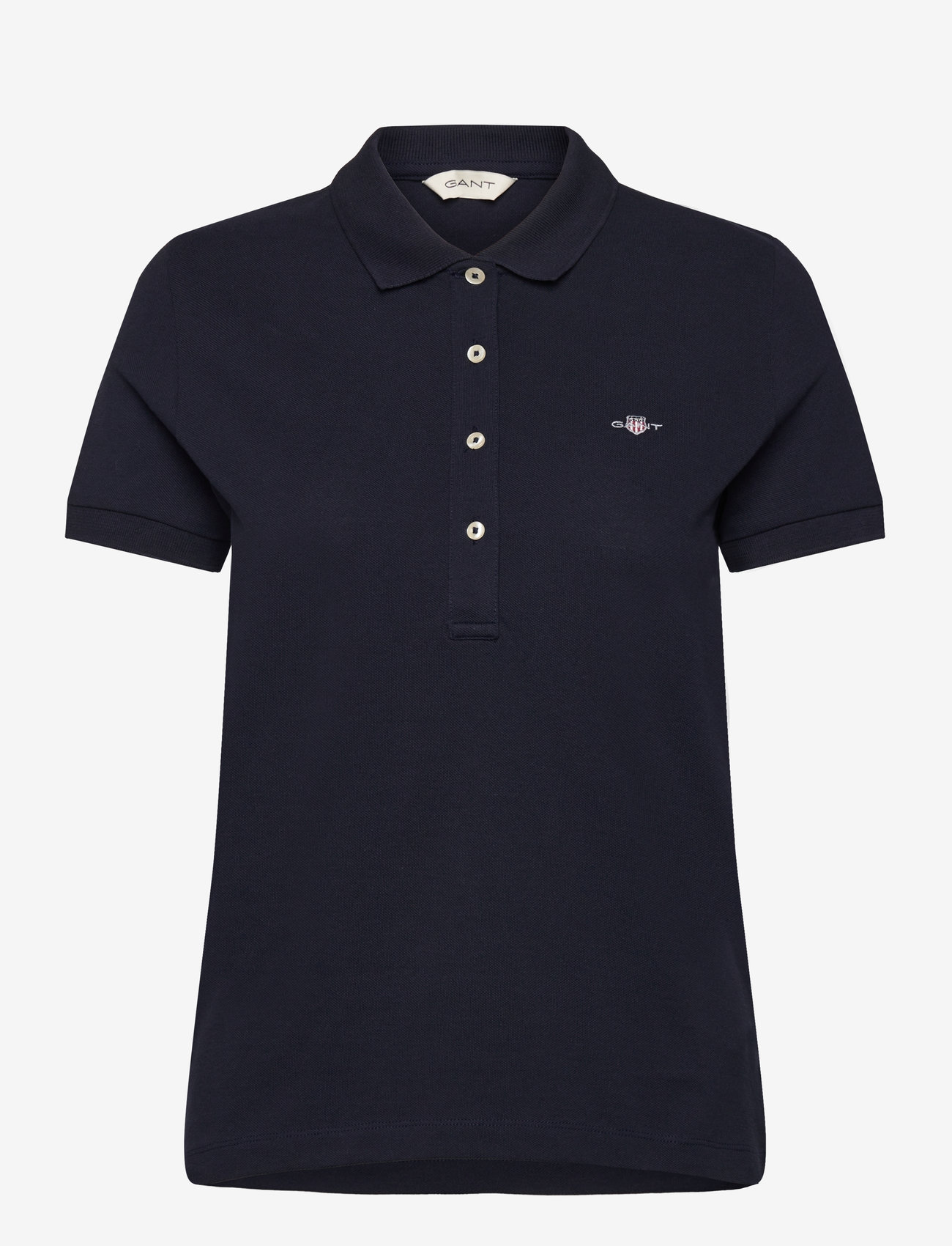 GANT - SLIM SHEILD CAP SLEEVE PIQUE POLO - pikéer - evening blue - 0