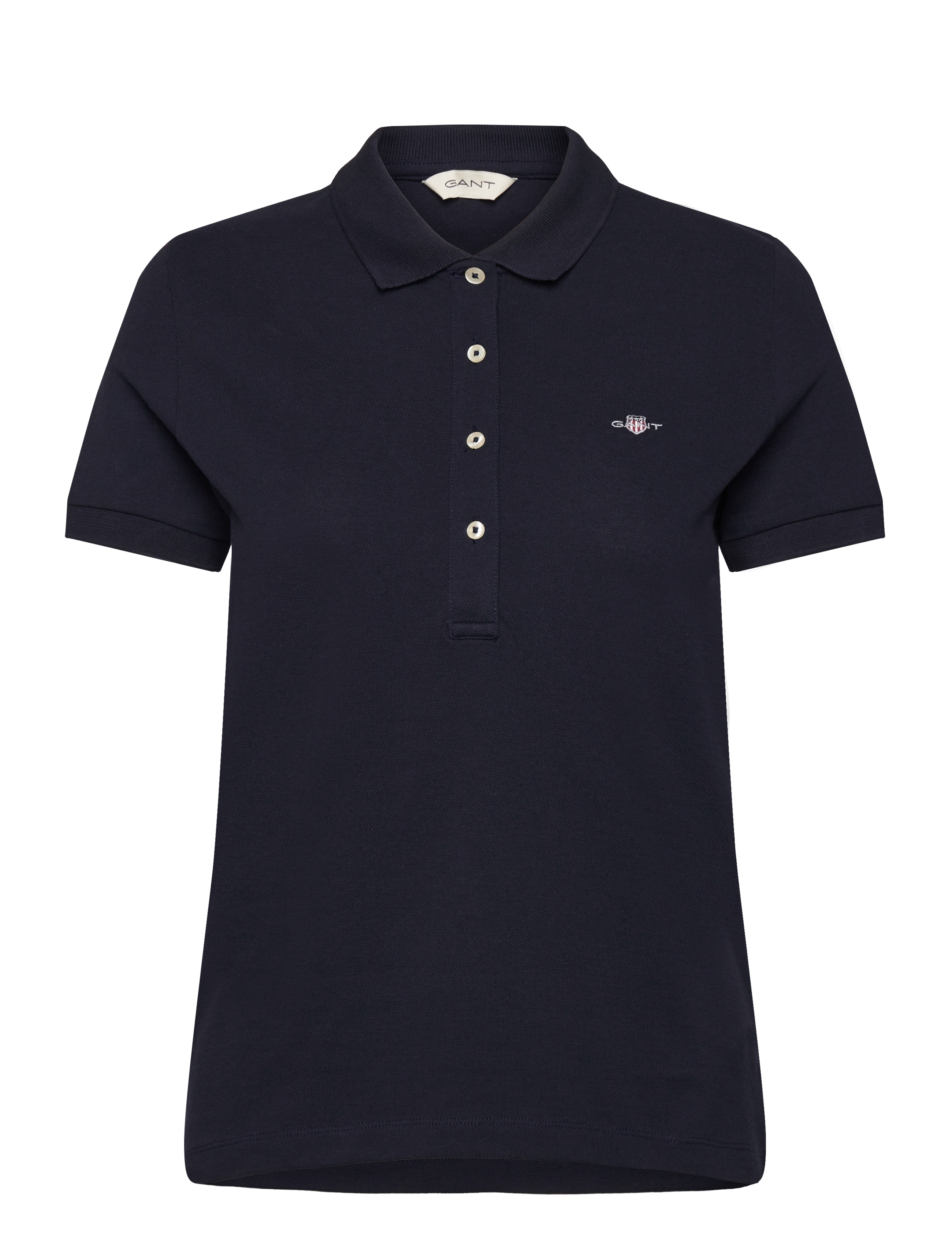 Gant SLIM SHEILD CAP SLEEVE PIQUE POLO - Tøj - EVENING BLUE / navy