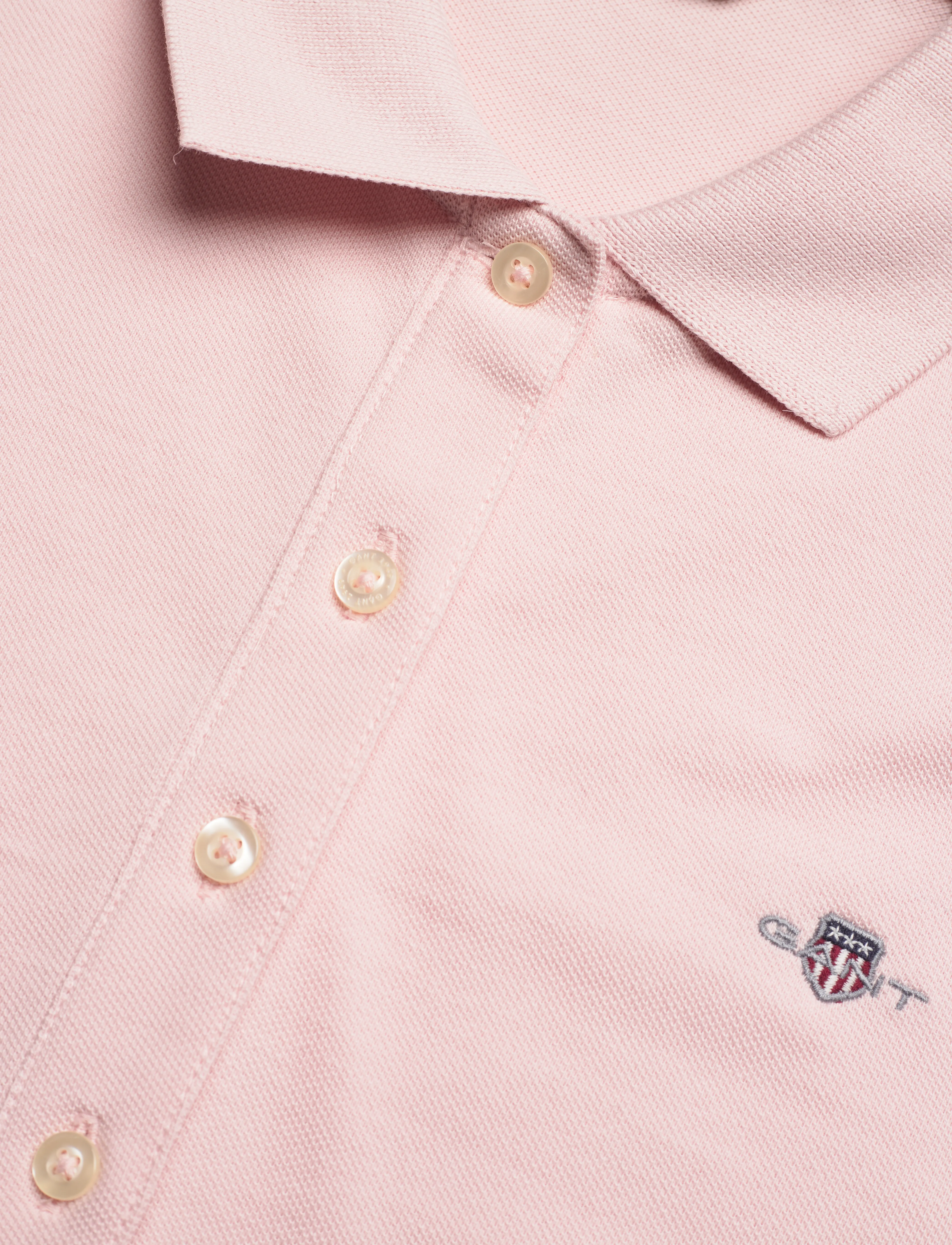 Gant - SLIM SHEILD CAP SLEEVE PIQUE POLO - polo marškinėliai - faded pink - 2
