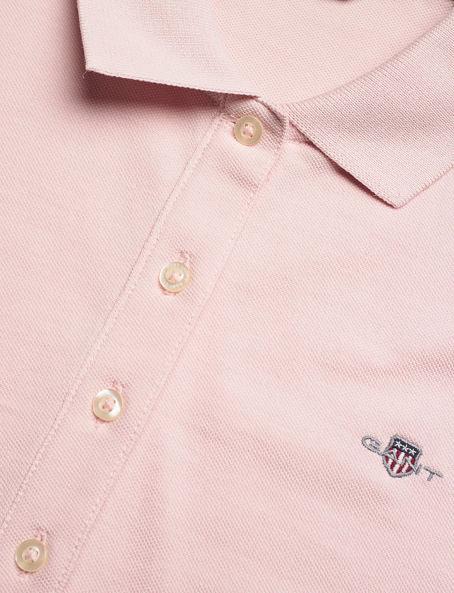Gant - SLIM SHEILD CAP SLEEVE PIQUE POLO - polo marškinėliai - faded pink - 2