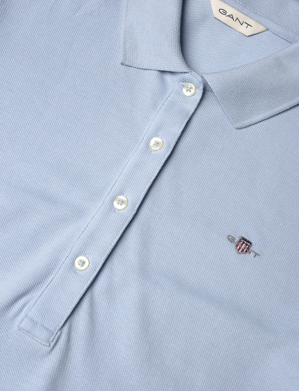 GANT - SLIM SHEILD CAP SLEEVE PIQUE POLO - polo krekli - fresh blue - 2