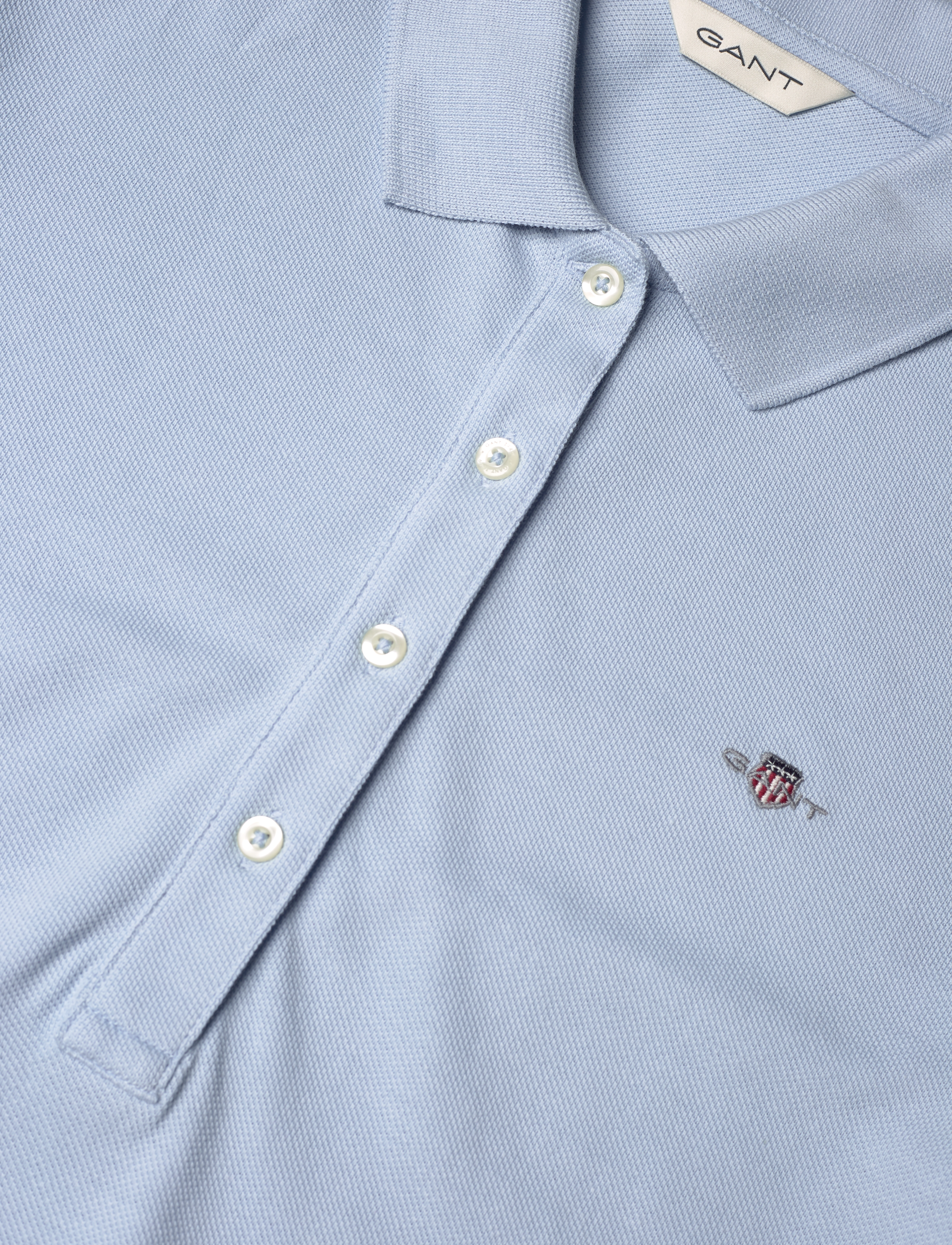 Gant - SLIM SHEILD CAP SLEEVE PIQUE POLO - polos - fresh blue - 2