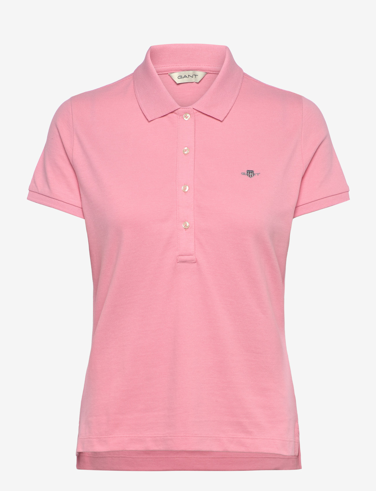 GANT - SLIM SHEILD CAP SLEEVE PIQUE POLO - poloshirts - geranium pink - 0