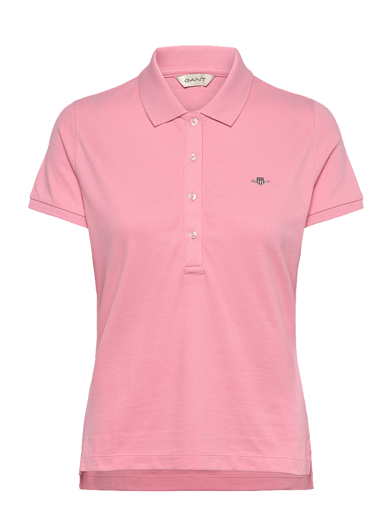 GANT - SLIM SHEILD CAP SLEEVE PIQUE POLO - poloshirts - geranium pink - 0
