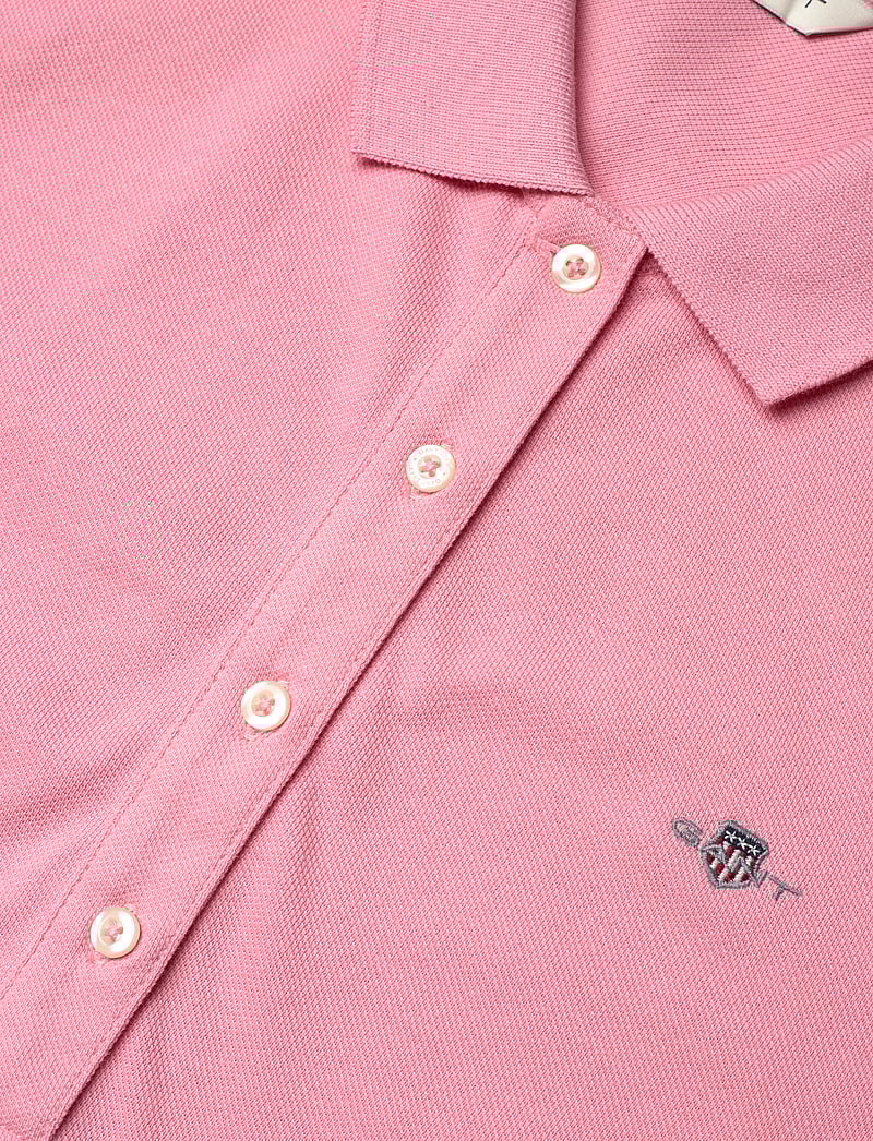 GANT - SLIM SHEILD CAP SLEEVE PIQUE POLO - poloshirts - geranium pink - 2