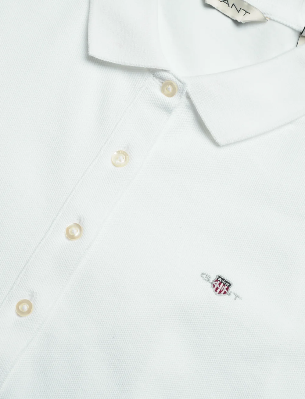 GANT - SLIM SHEILD CAP SLEEVE PIQUE POLO - pikéer - white - 2