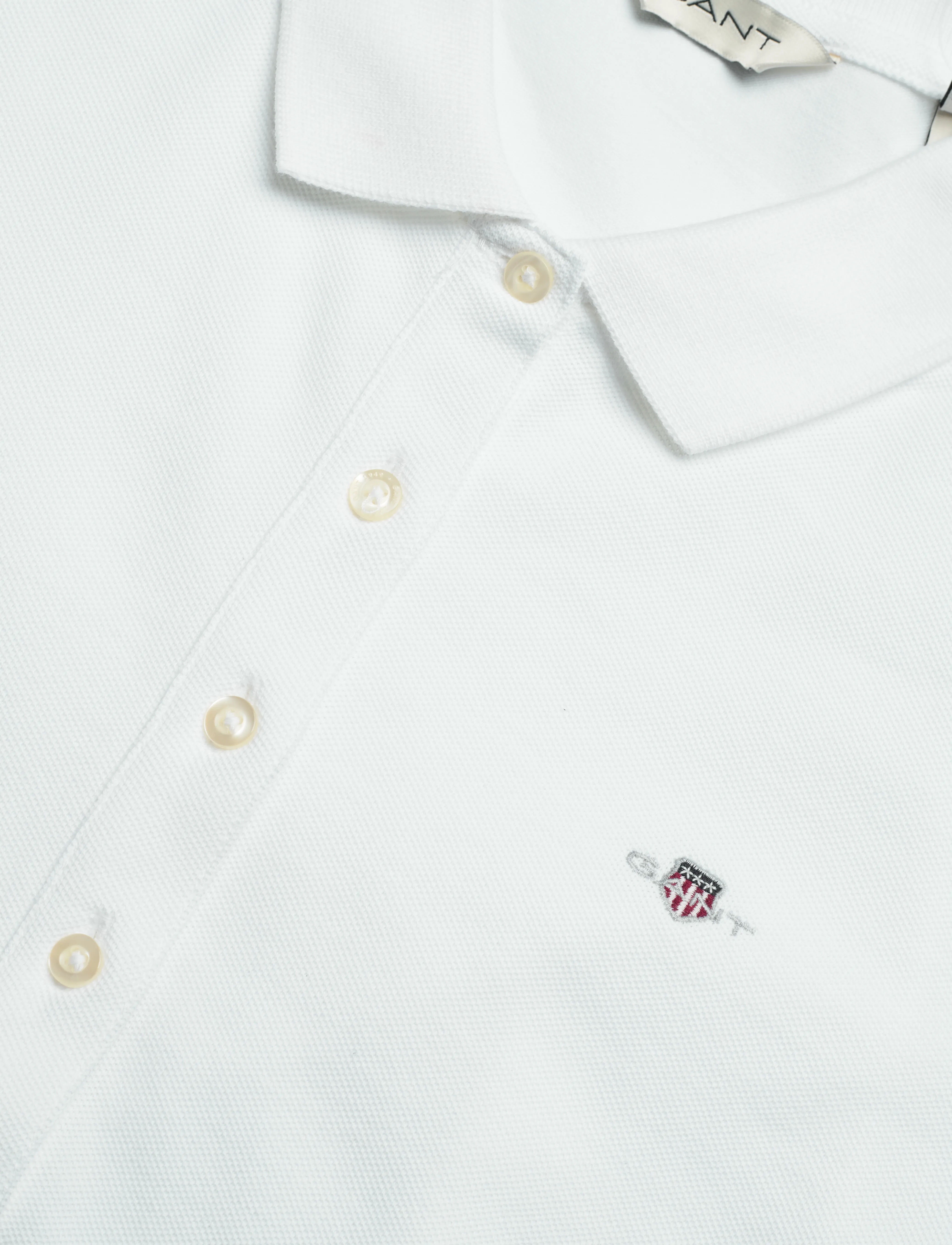 Gant - SLIM SHEILD CAP SLEEVE PIQUE POLO - pólóbolir - white - 2