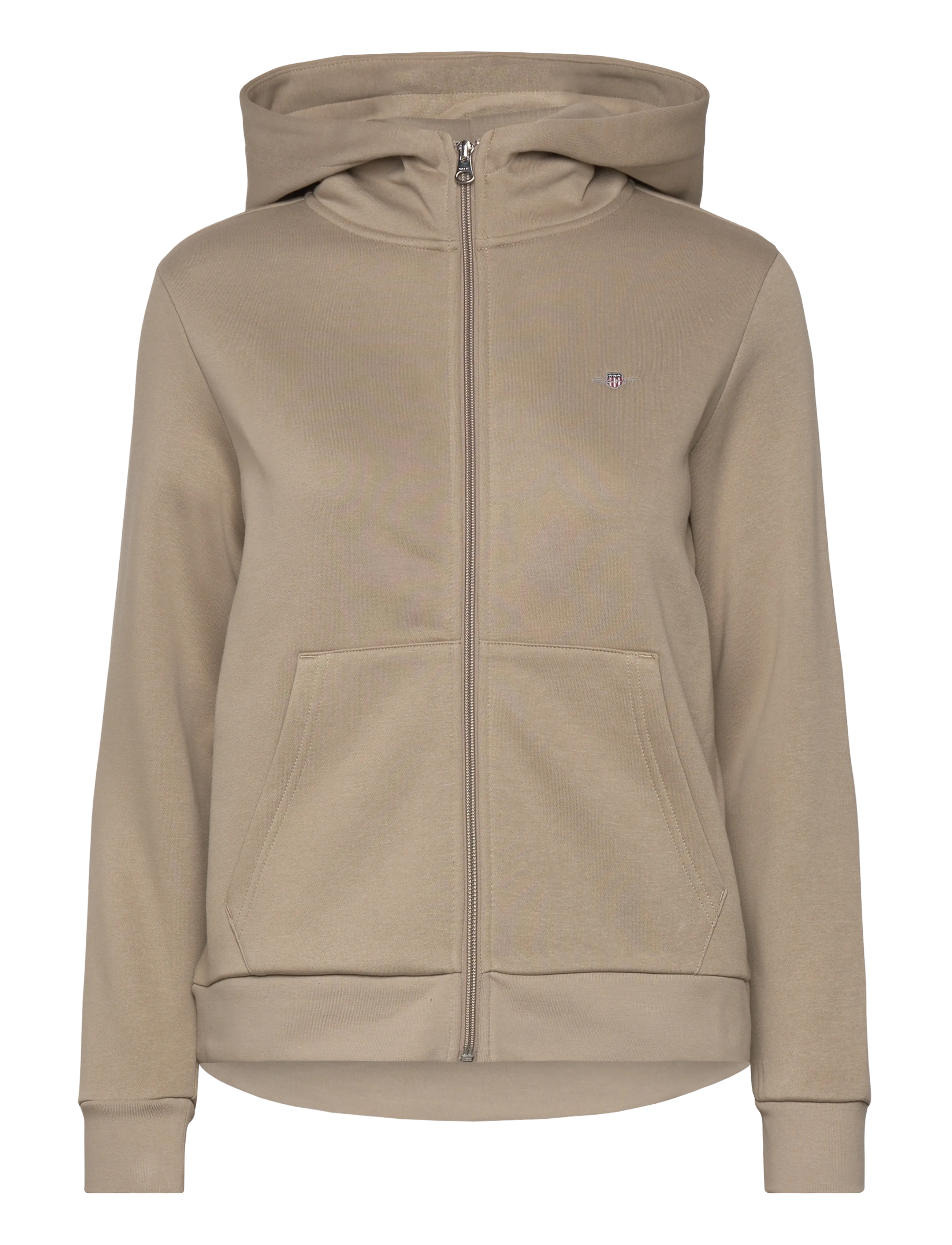 GANT REG SHIELD LOGO ZIP HOODIE - Sweatshirts - COLD BEIGE / beige