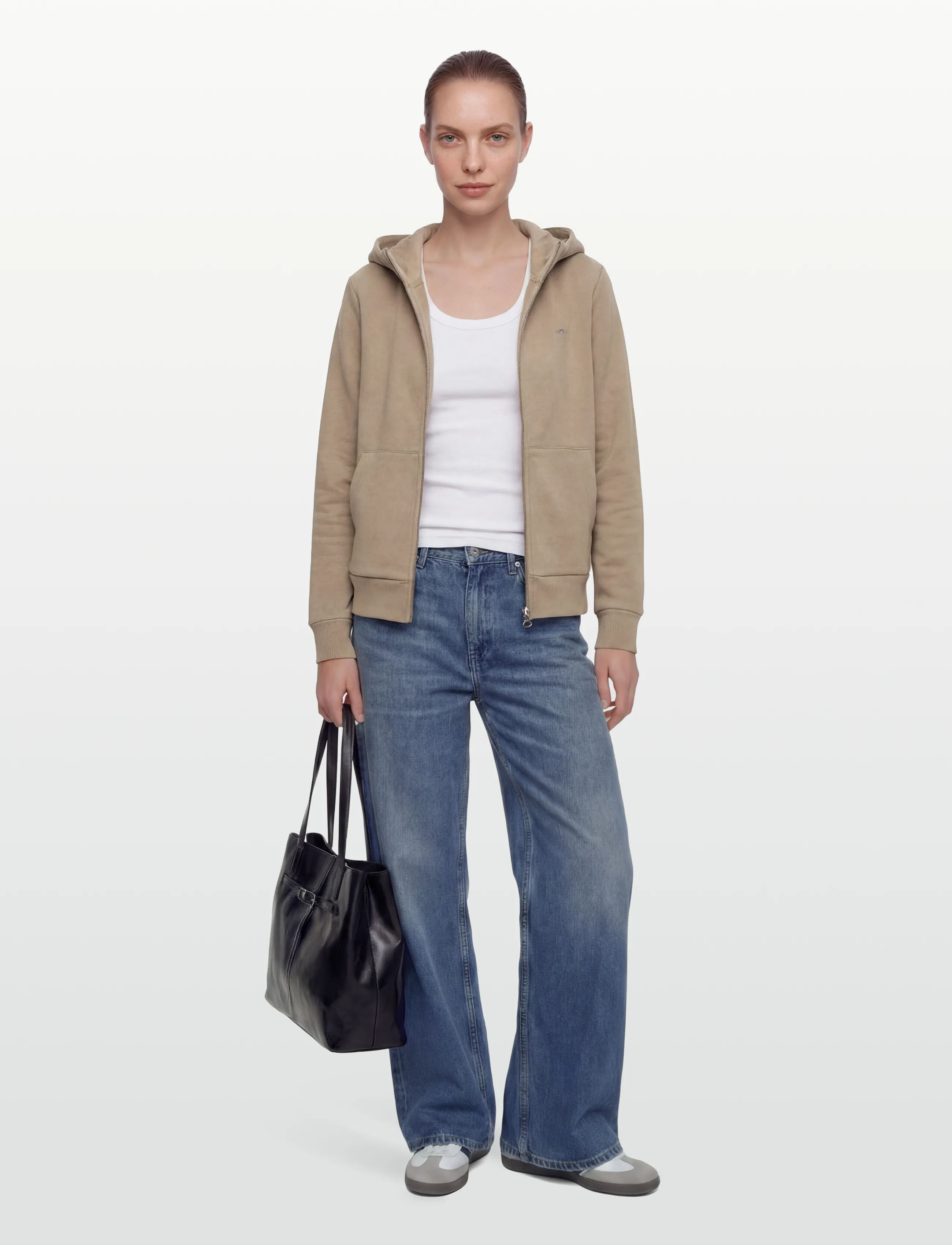 Gant - REG SHIELD LOGO ZIP HOODIE - cold beige - 0