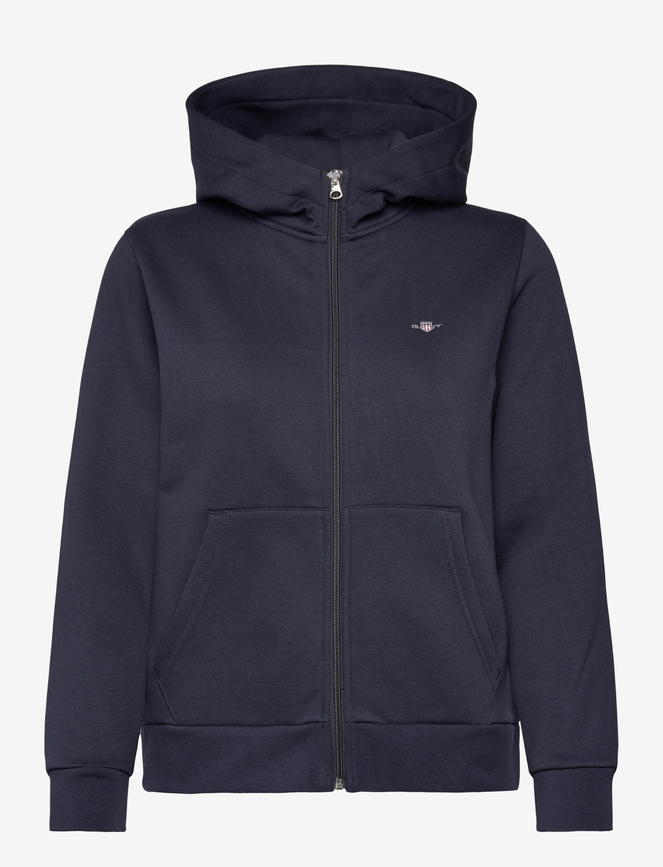 GANT - REG SHIELD LOGO ZIP HOODIE - hoodies - evening blue - 0