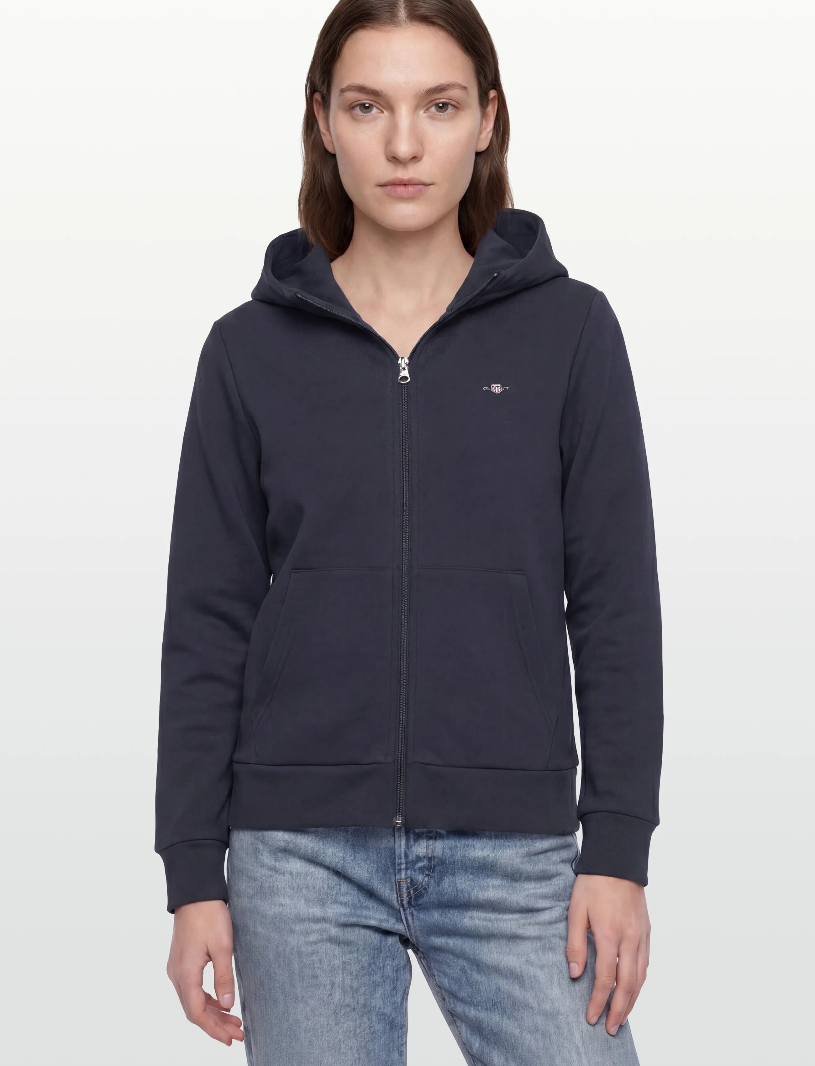 Gant - REG SHIELD LOGO ZIP HOODIE - evening blue - 3